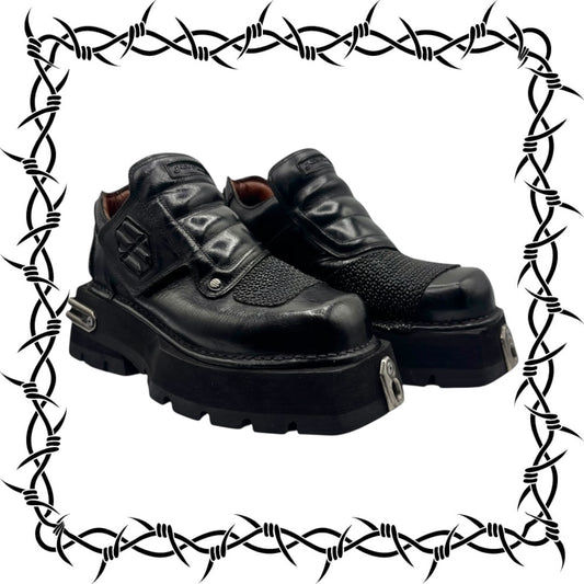 Vintage New Rock atom platform boots size 43