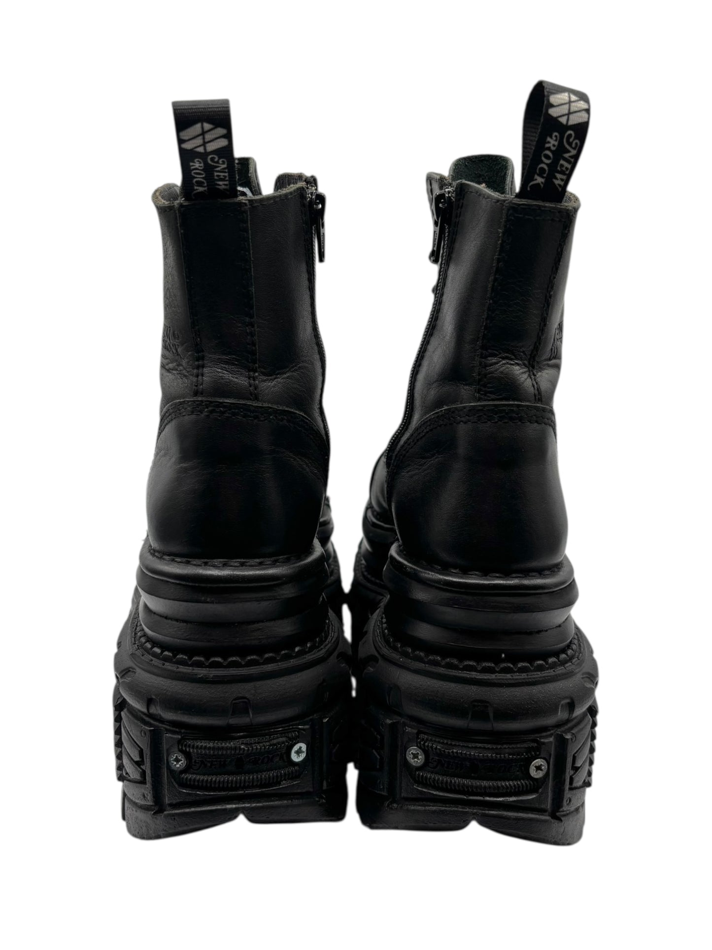 New Rock mega platform techno leather boots size 38