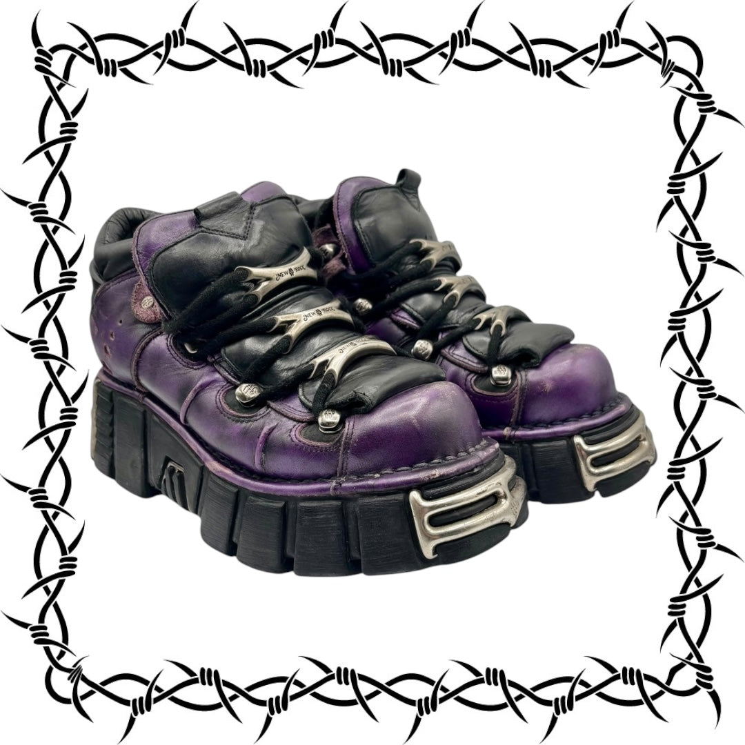 Vintage New Rock limited edition M.106-S1 purple platform boots size 39
