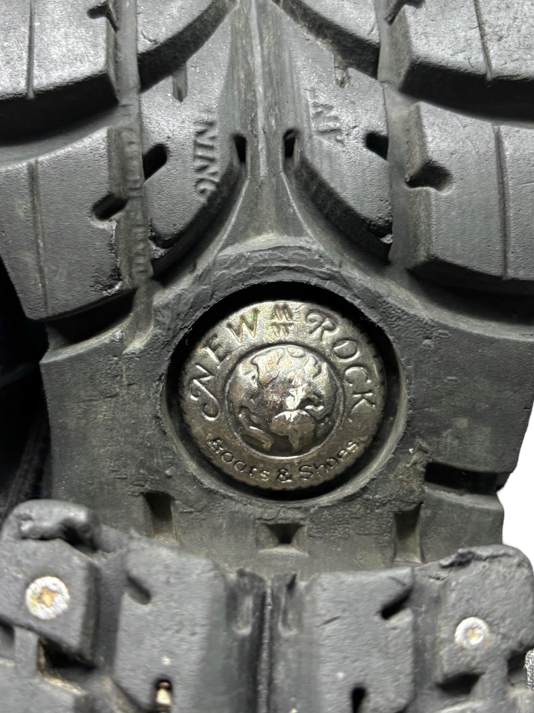 Vintage New Rock purple dragon mid-calf leather boots size 38