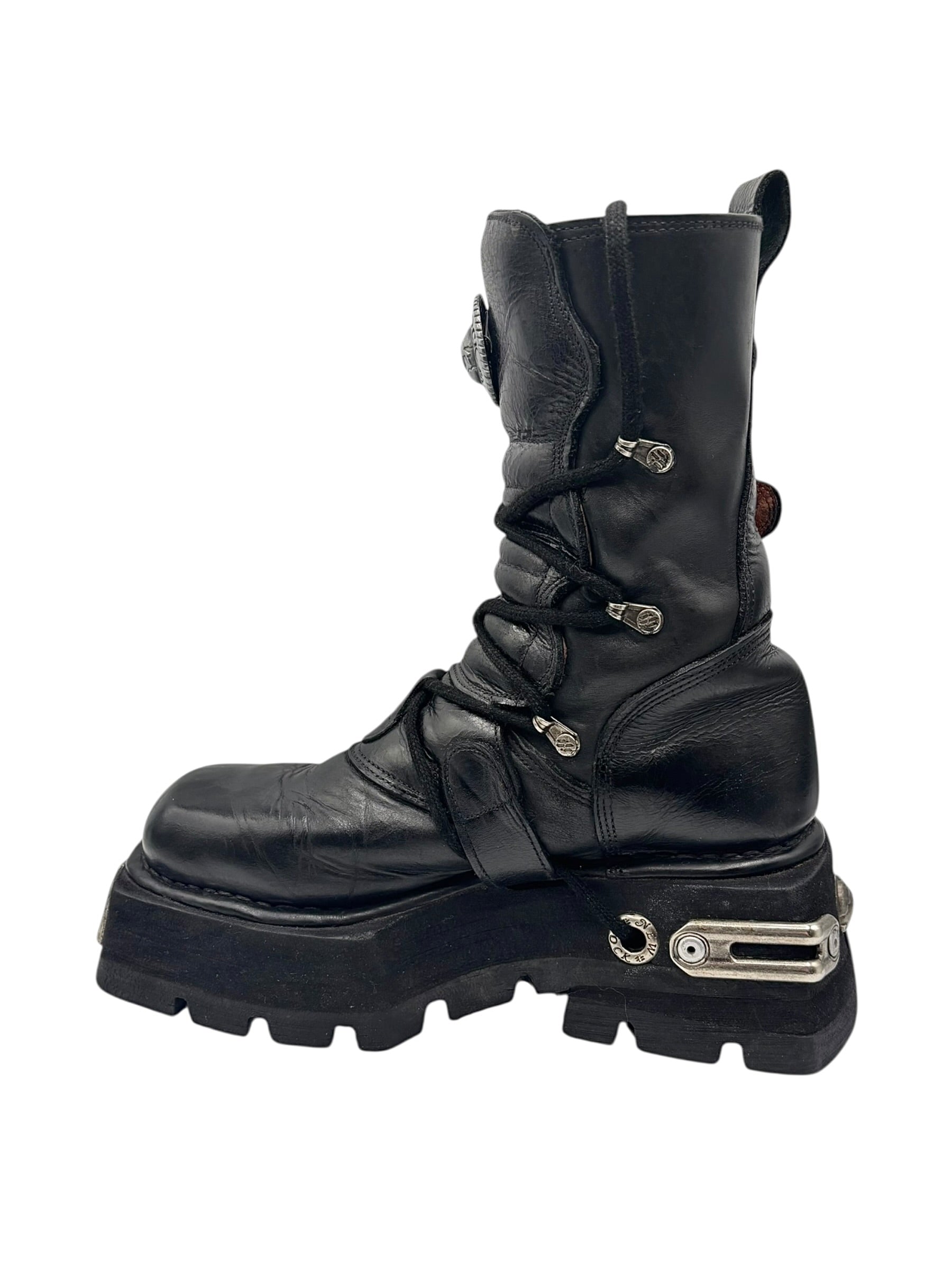 VERY RARE vintage New Rock atom mid-calf platform boots size 41