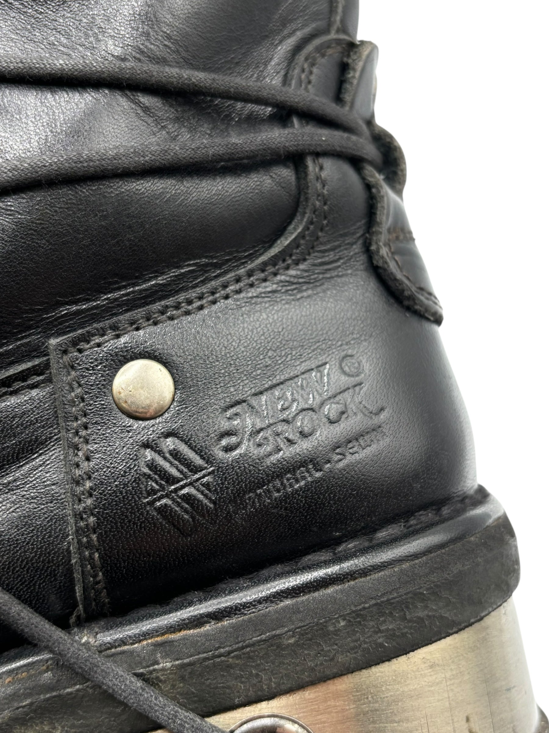 Rare vintage New Rock leather combat boots size 37