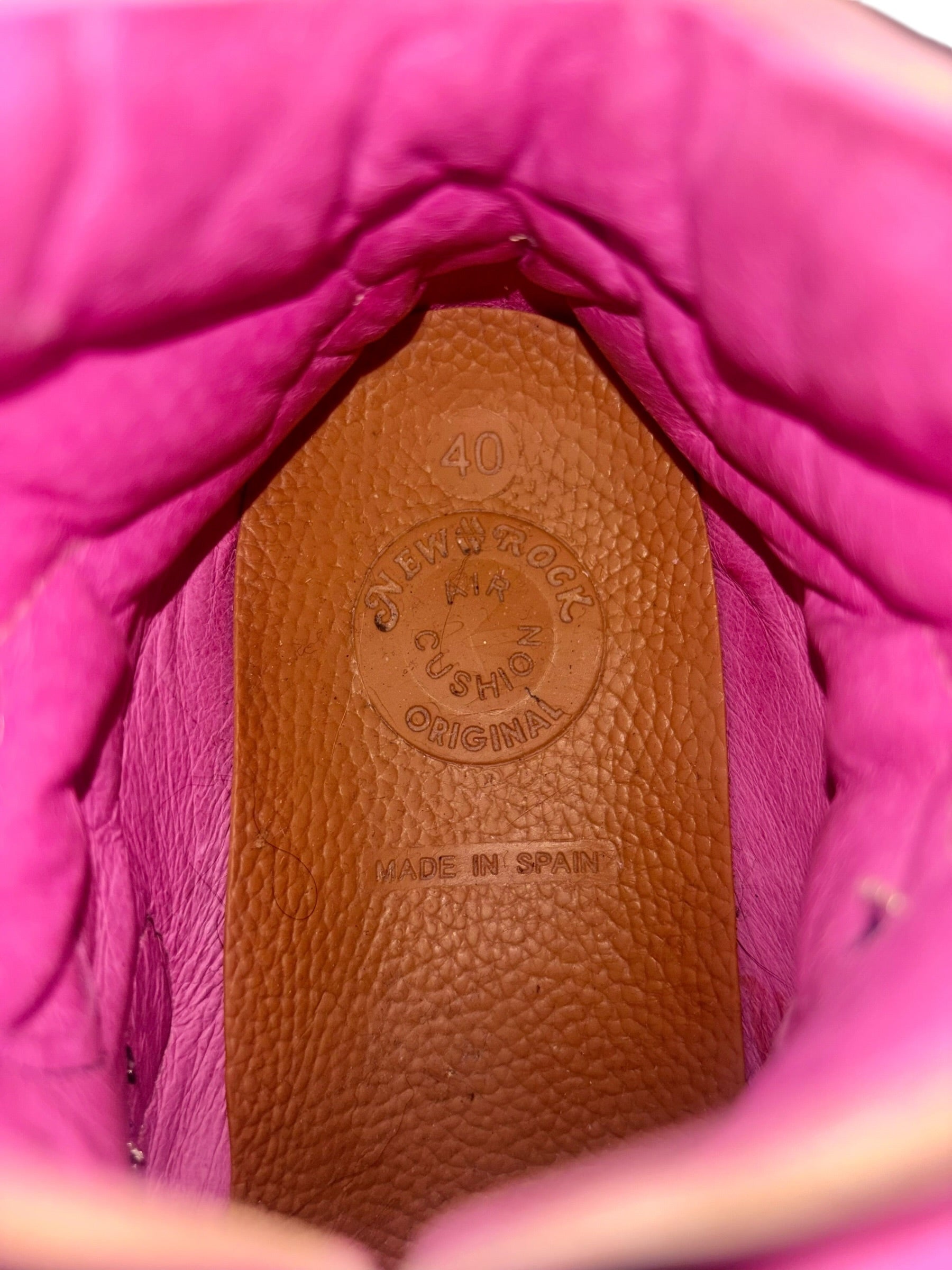 Vintage New Rock white and pink platform boots size 40