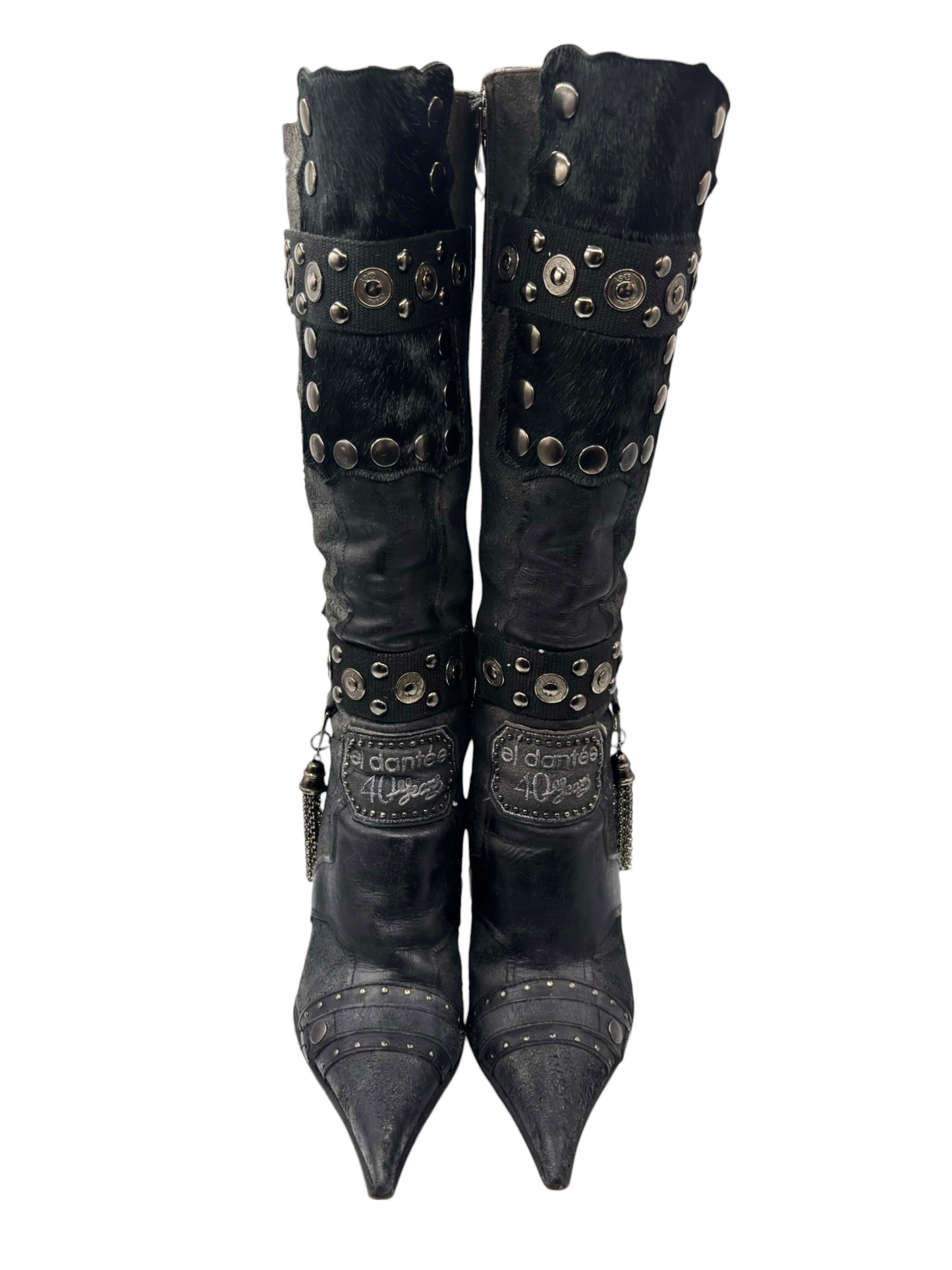 Vintage El Dantes knee high leather boots size 36
