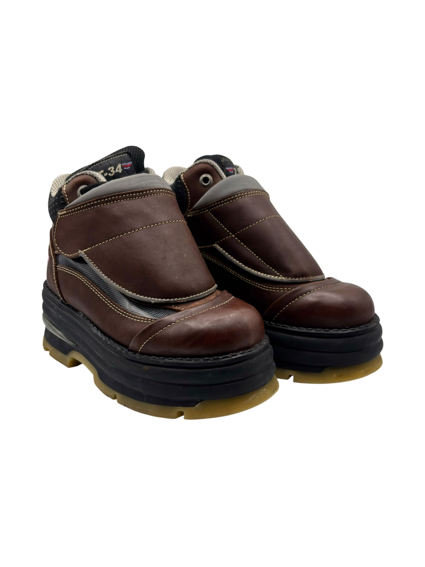 Vintage ART brown T-34 platform boots size 36