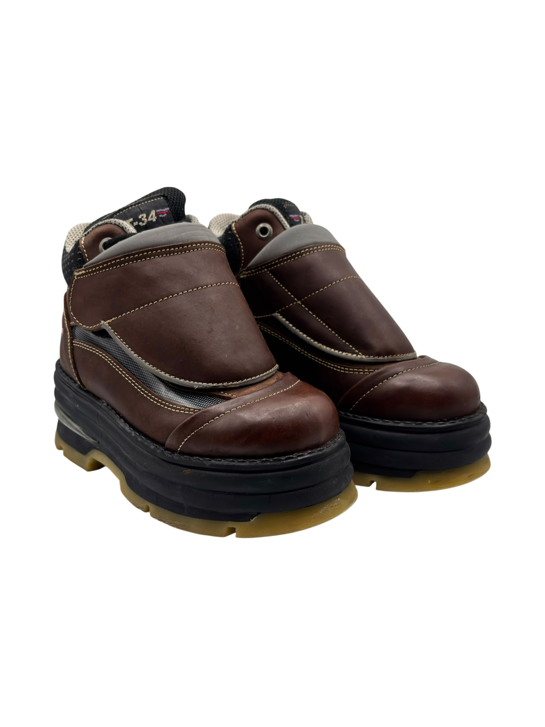 Vintage ART brown T-34 platform boots size 36