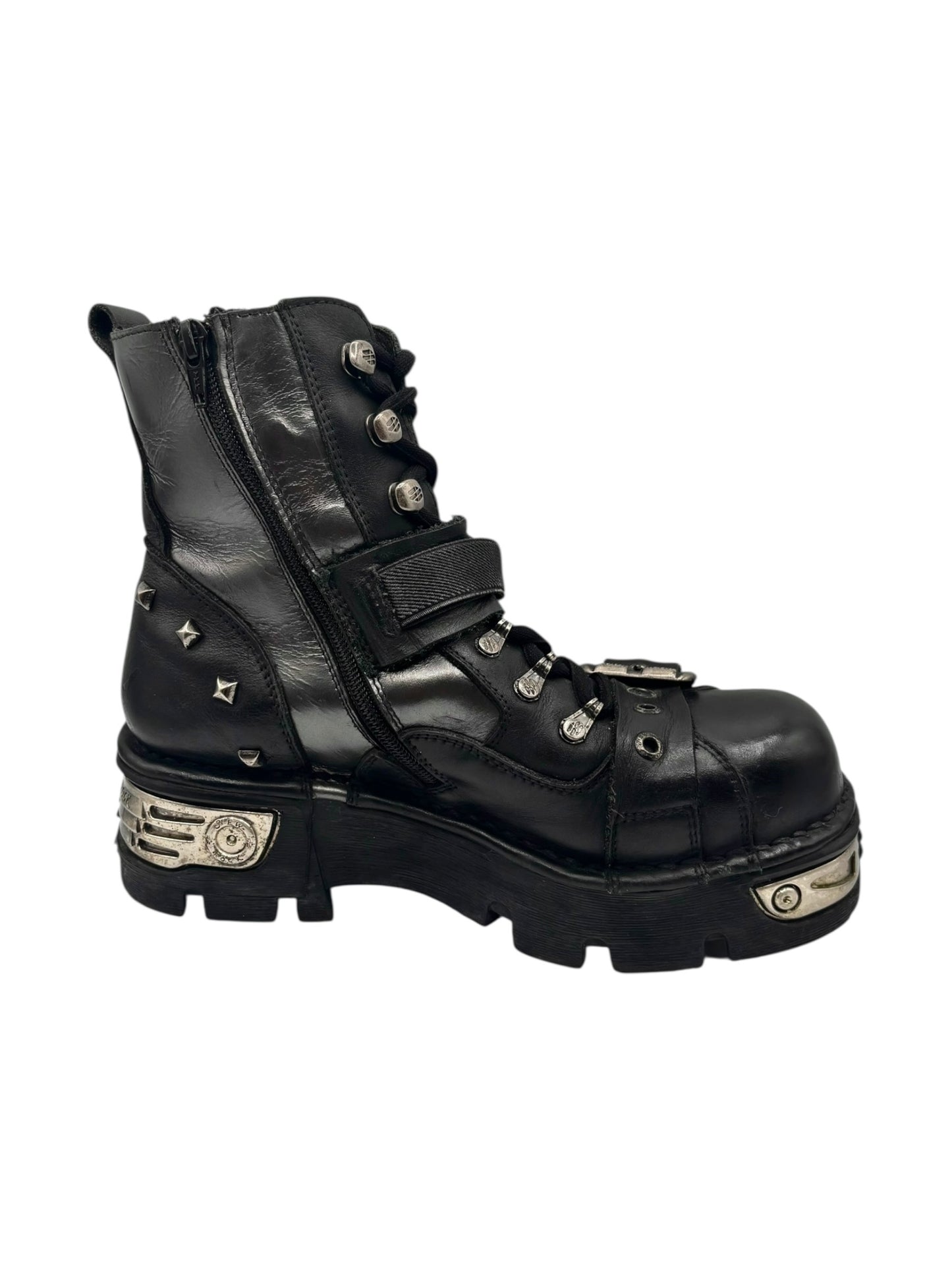 RARE vintage New Rock techno platform boots size 41