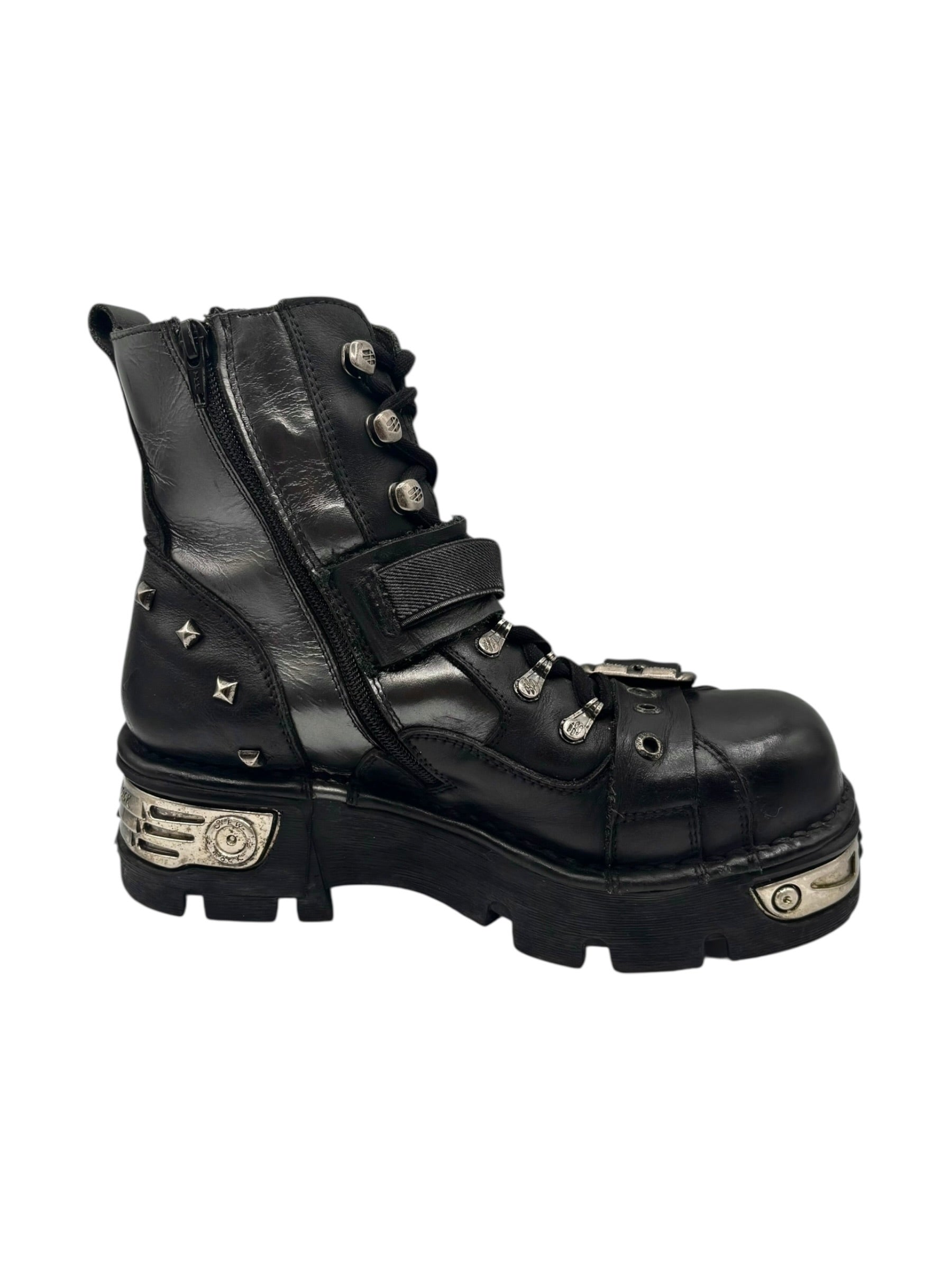 RARE vintage New Rock techno platform boots size 41