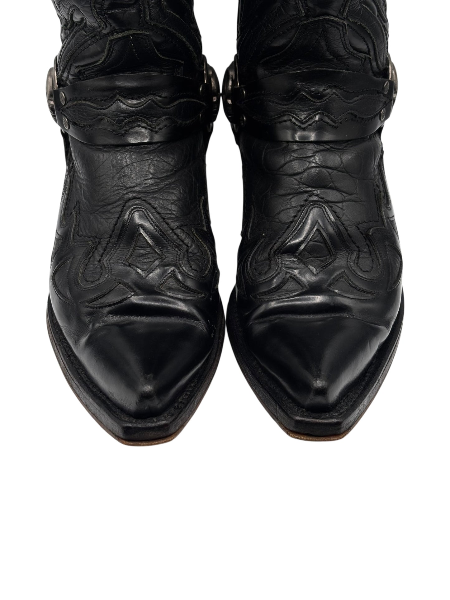 Vintage New Rock flame leather cowboy boots size 42