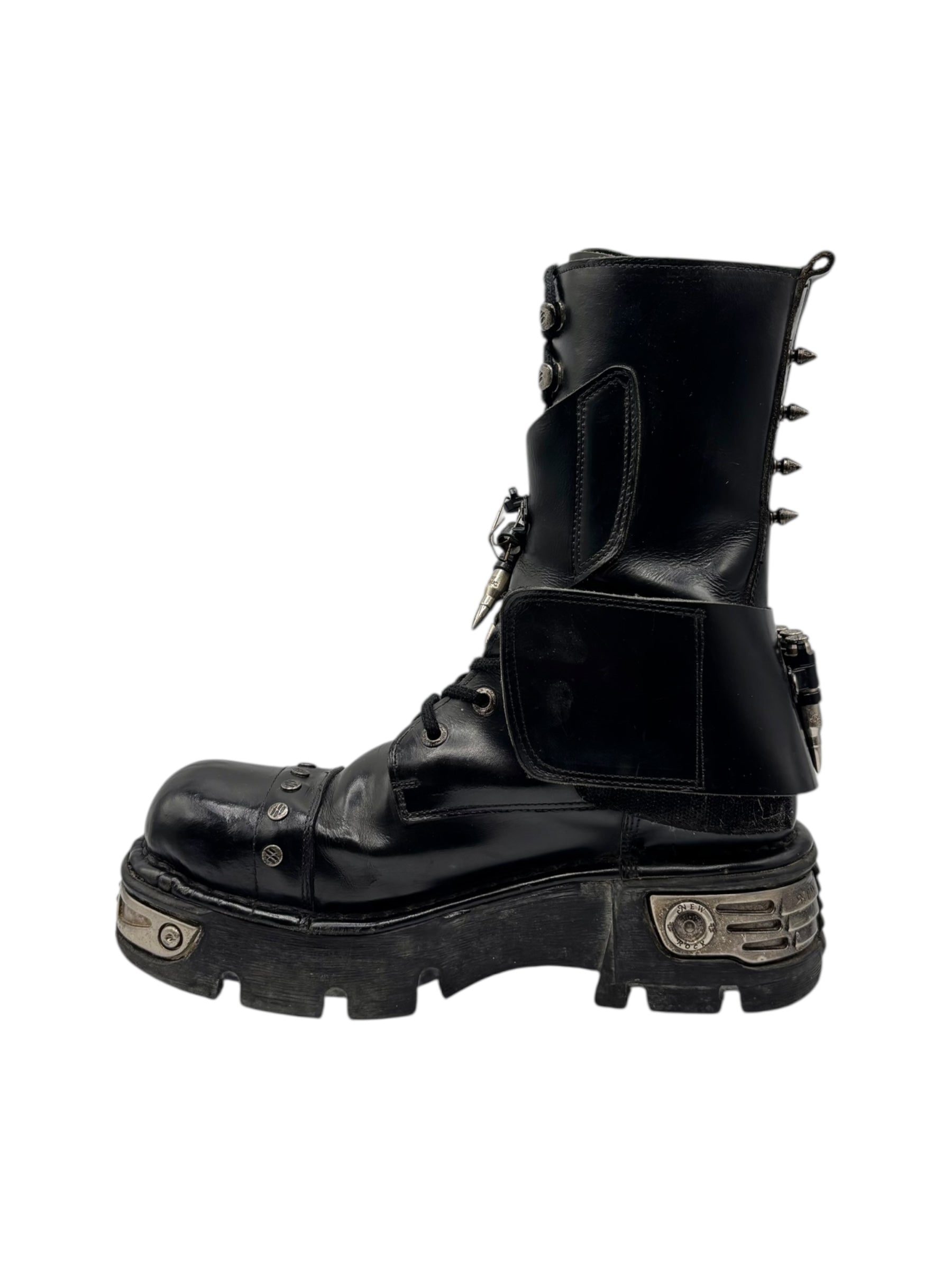 New Rock bullet leather boots size 40
