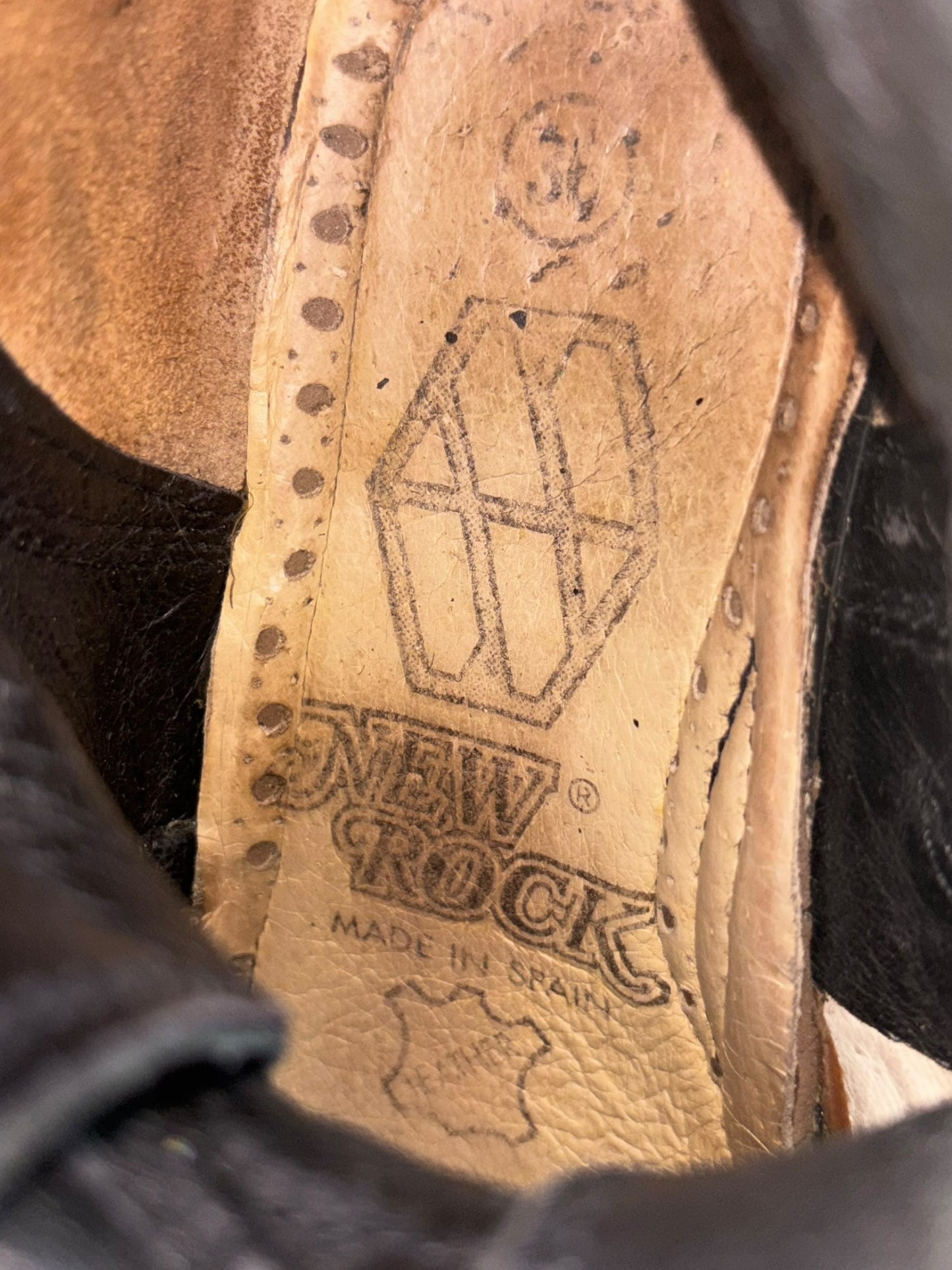 Rare vintage New Rock reactor leather boots size 36