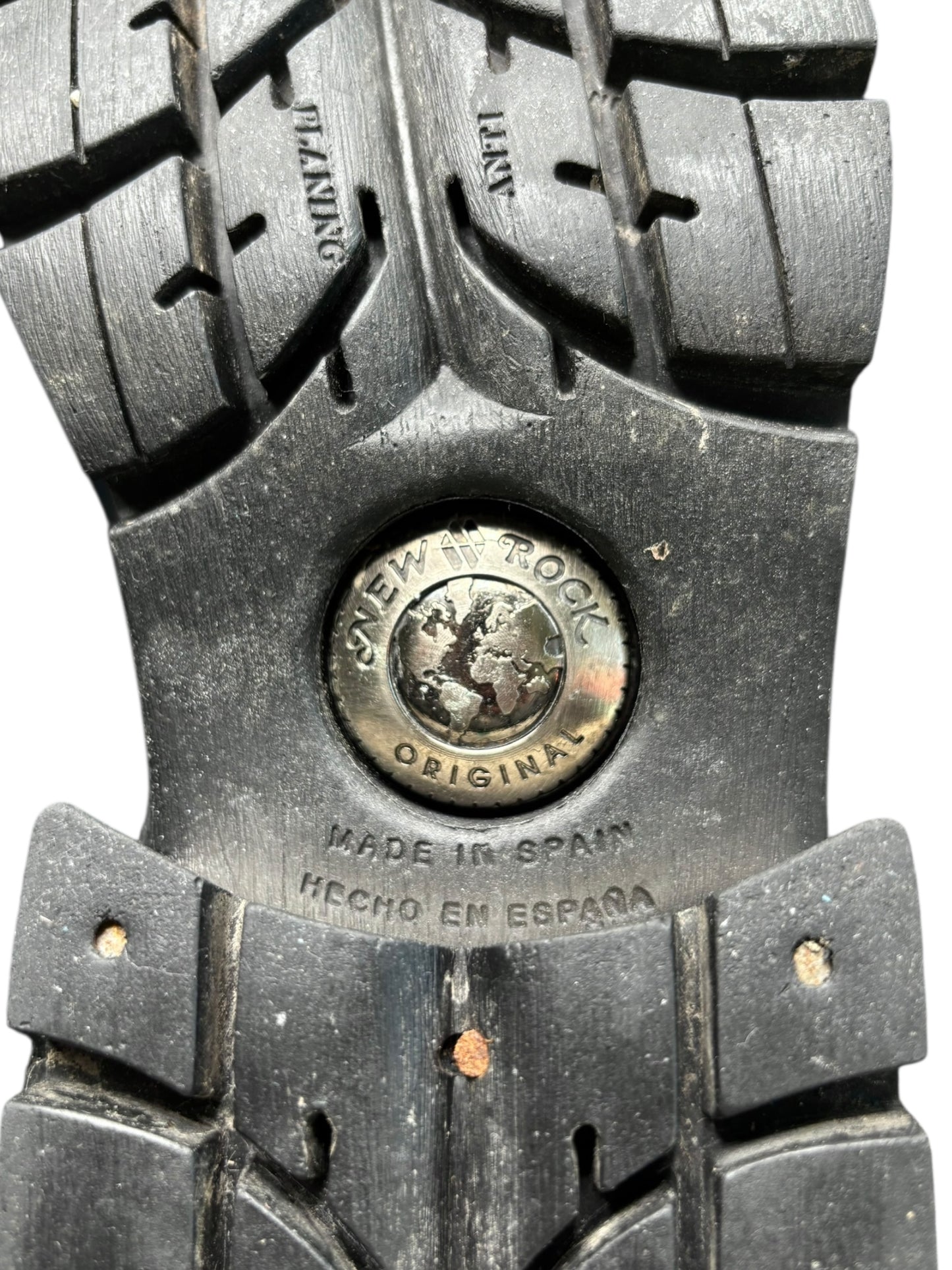 Rare vintage New Rock blue leather mid-calf boots. size 41