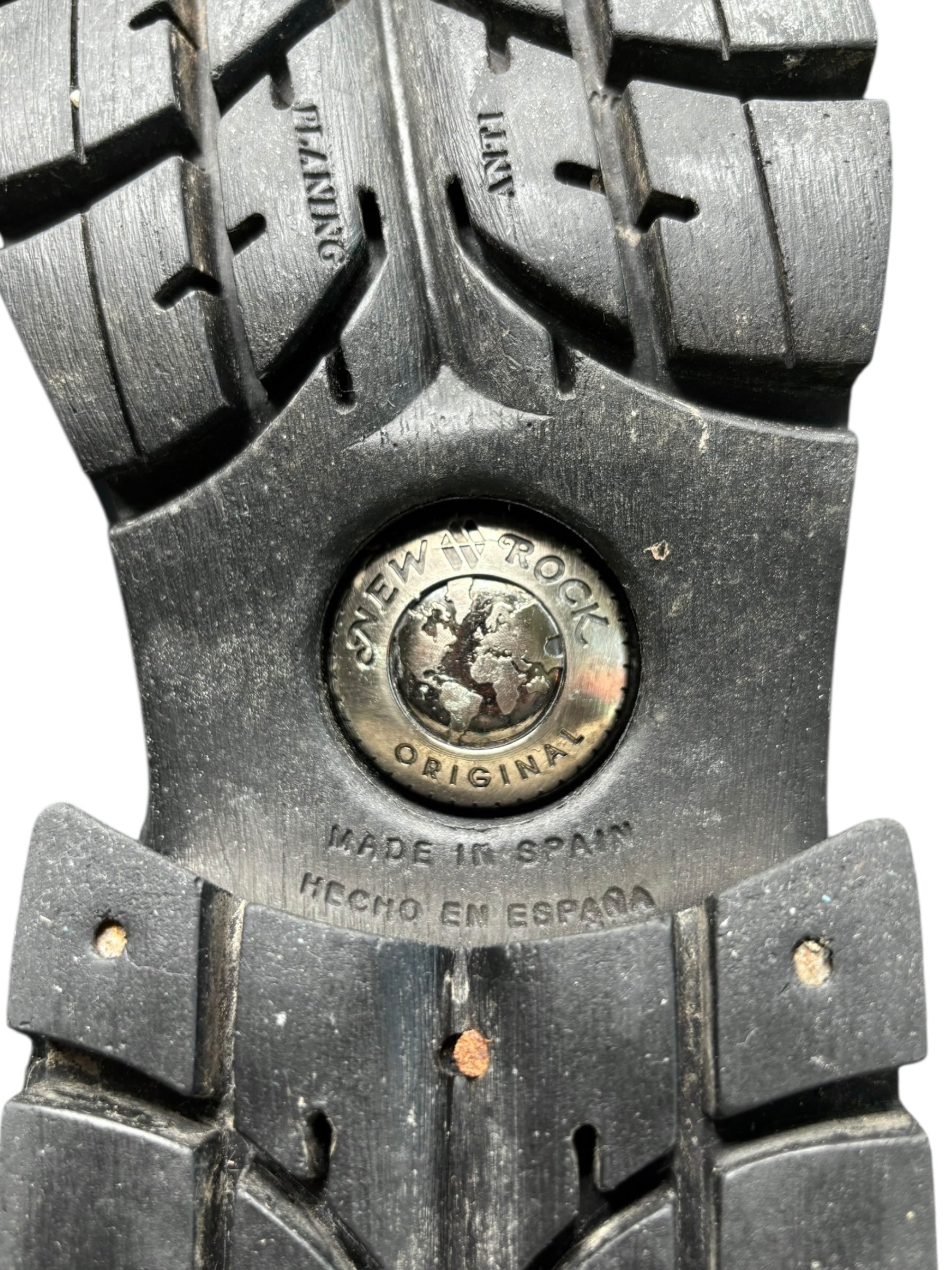 Rare vintage New Rock blue leather mid-calf boots. size 41