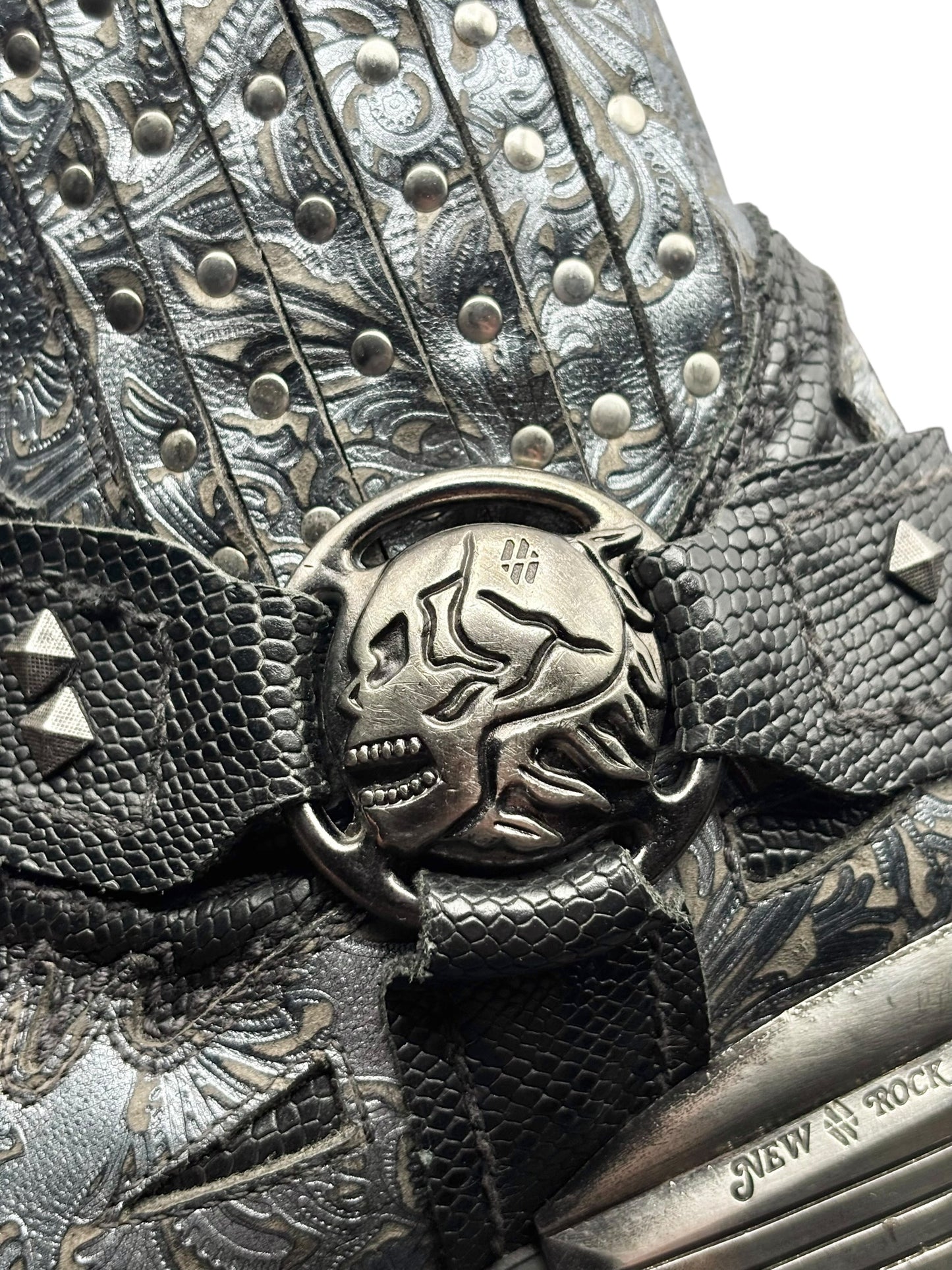 Vintage New Rock steel cap cowboy boots size 40