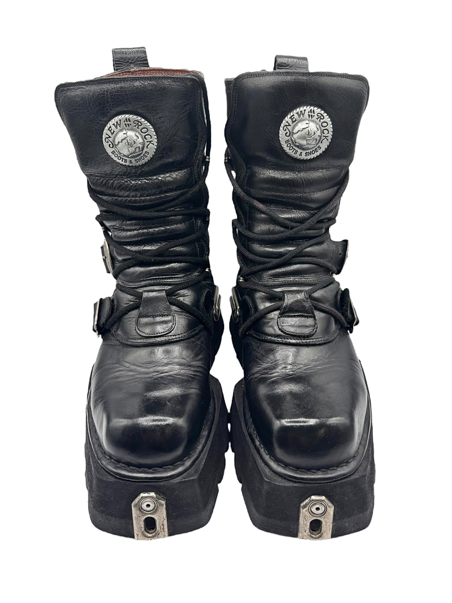VERY RARE vintage New Rock atom mid-calf platform boots size 41