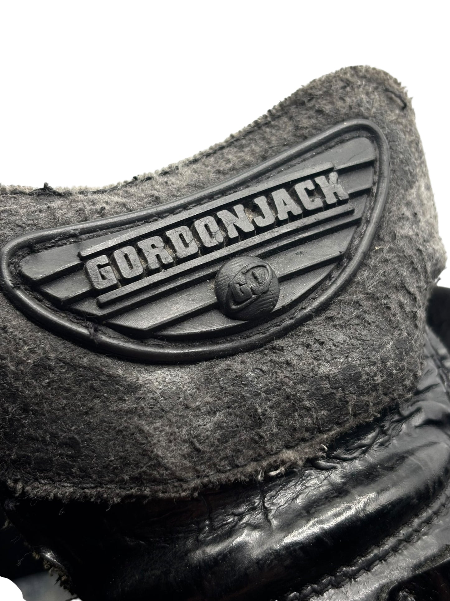 Vintage Gordon Jack black leather platform boots