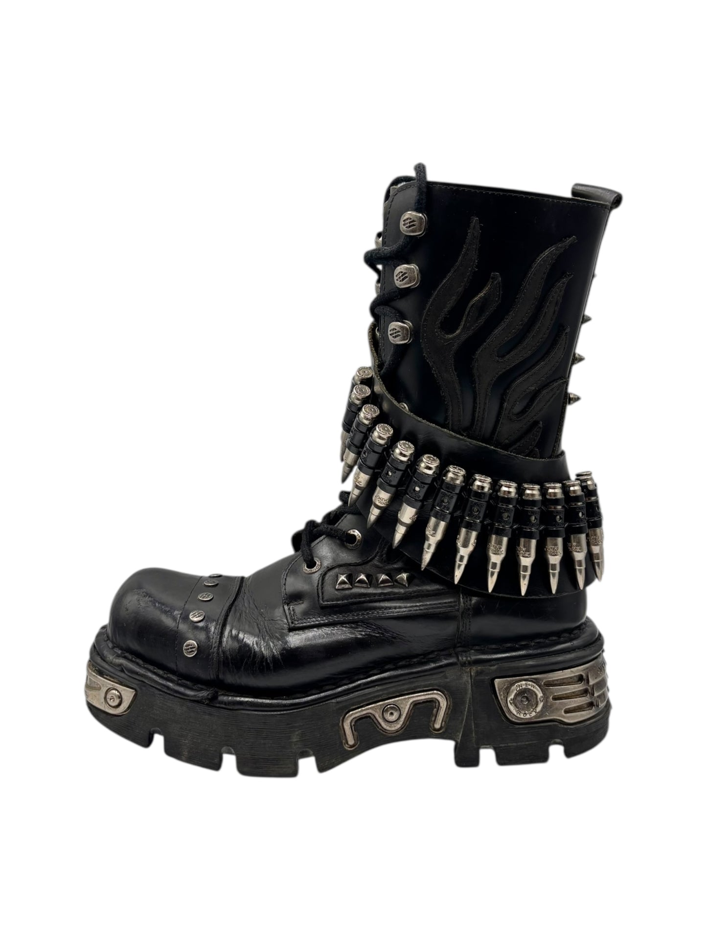 New Rock bullet leather boots size 40