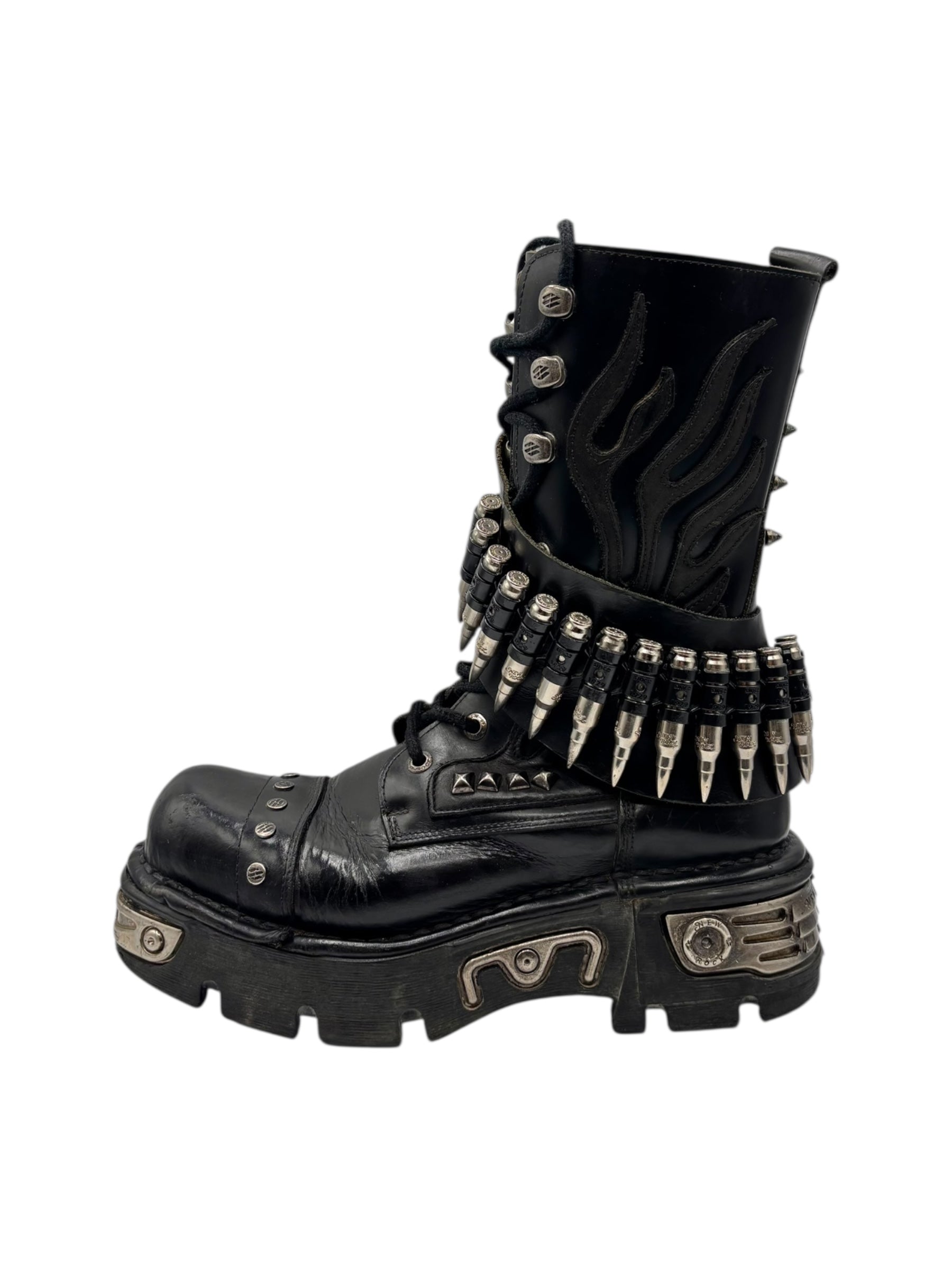 New Rock bullet leather boots size 40