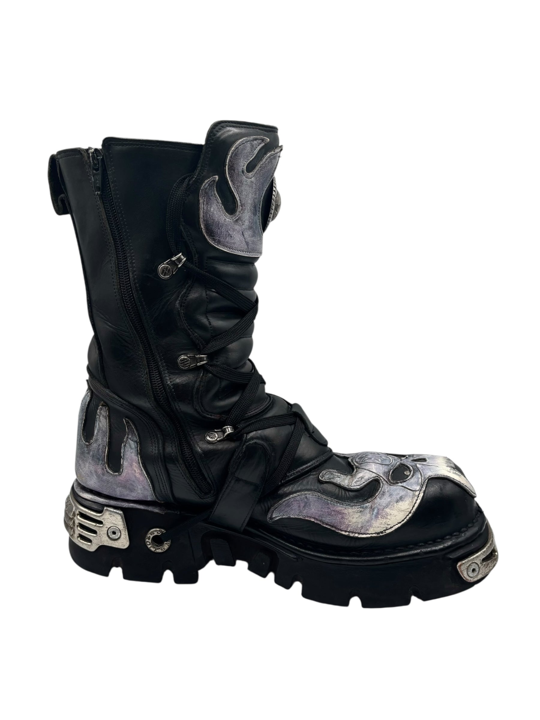 Rare vintage New Rock demon reactor leather boots size 42