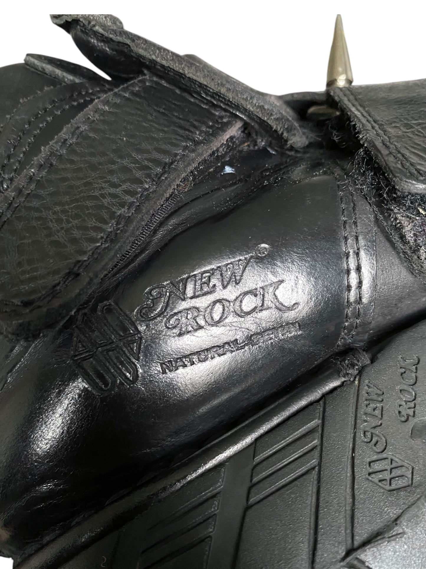 RARE vintage New Rock spiked techno platform boots size 41