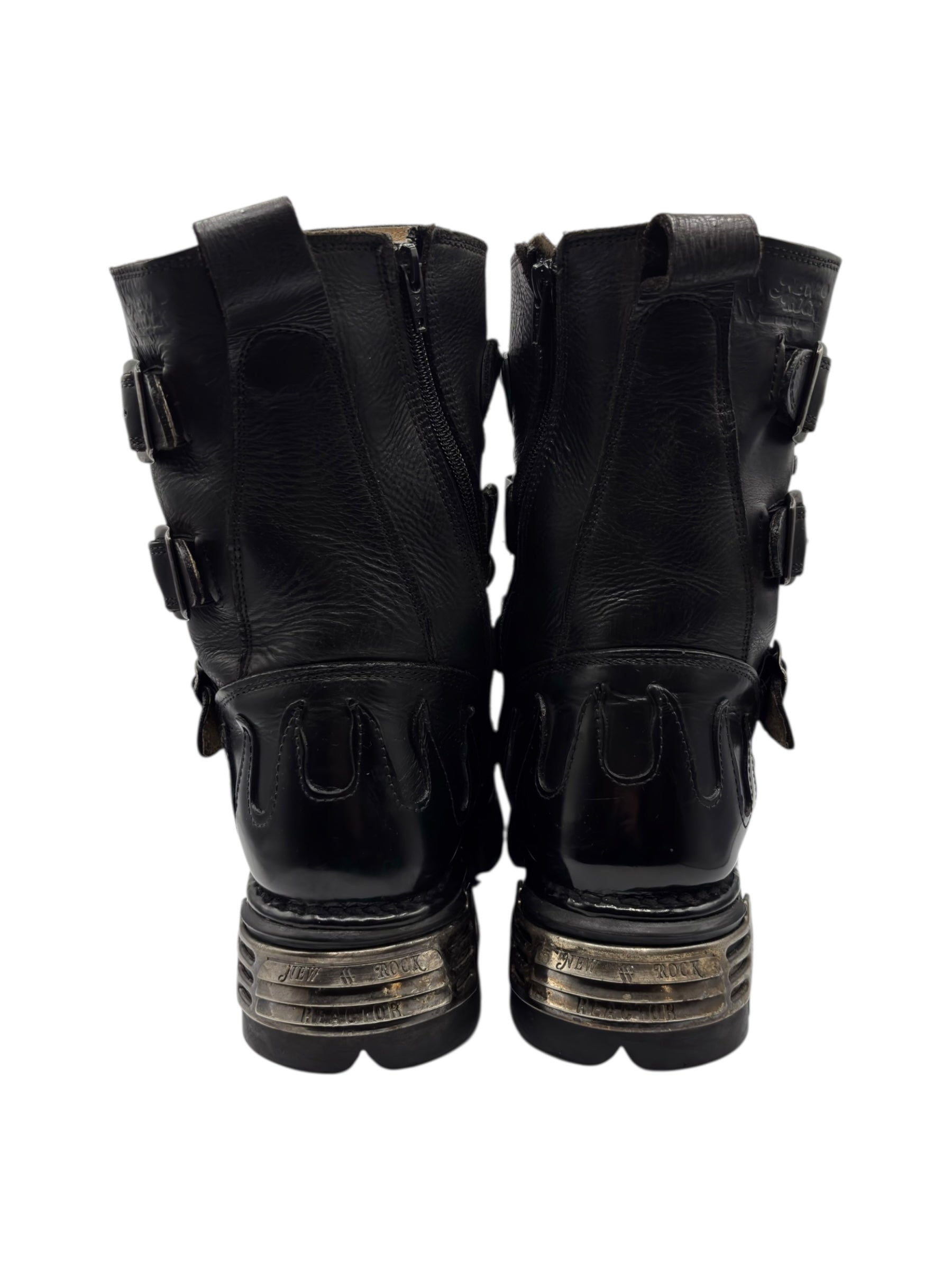 Vintage New Rock M-727 chained leather boots size 42