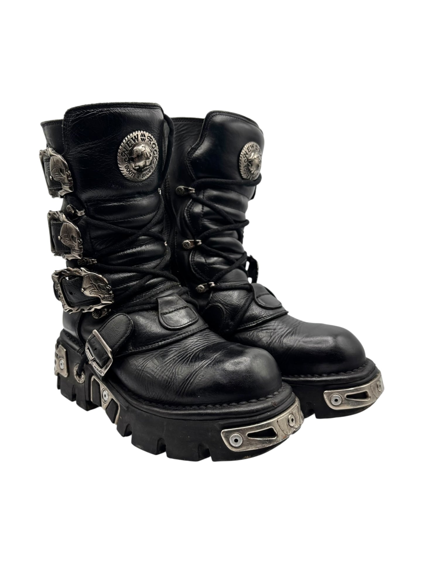 Vintage New Rock reactor mid-calf boots size 38