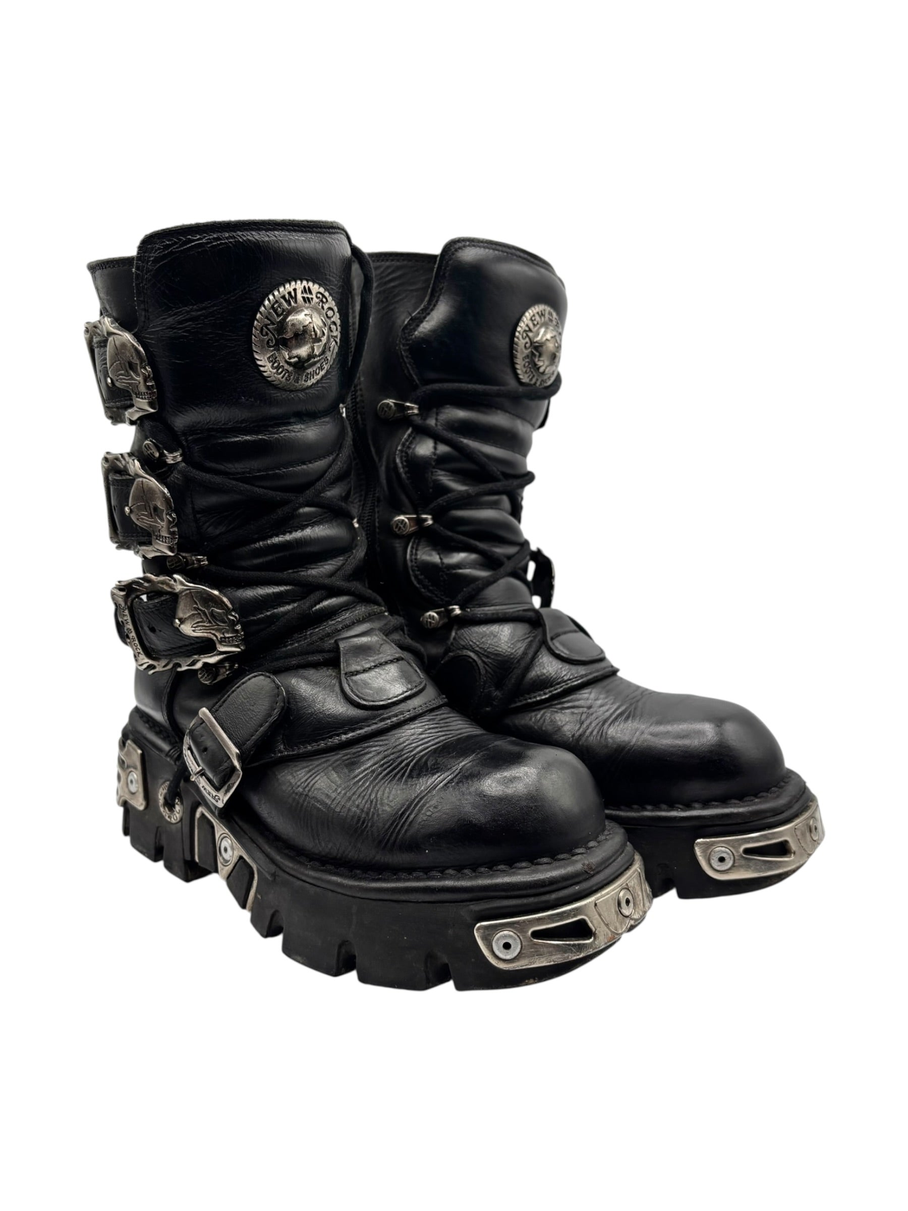 Vintage New Rock reactor mid-calf boots size 38
