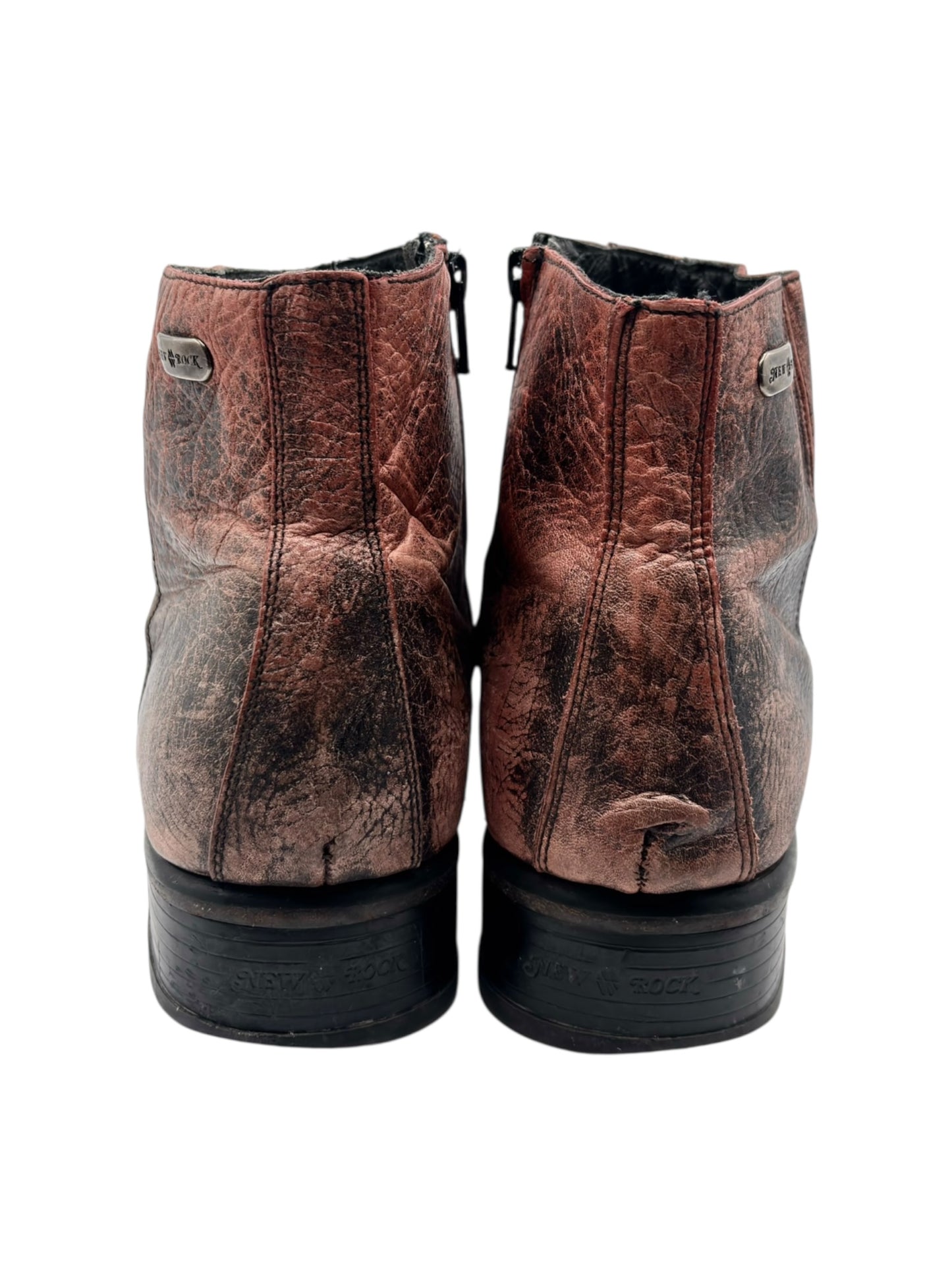 Vintage New Rock leather cowboy boots rose fade size 41