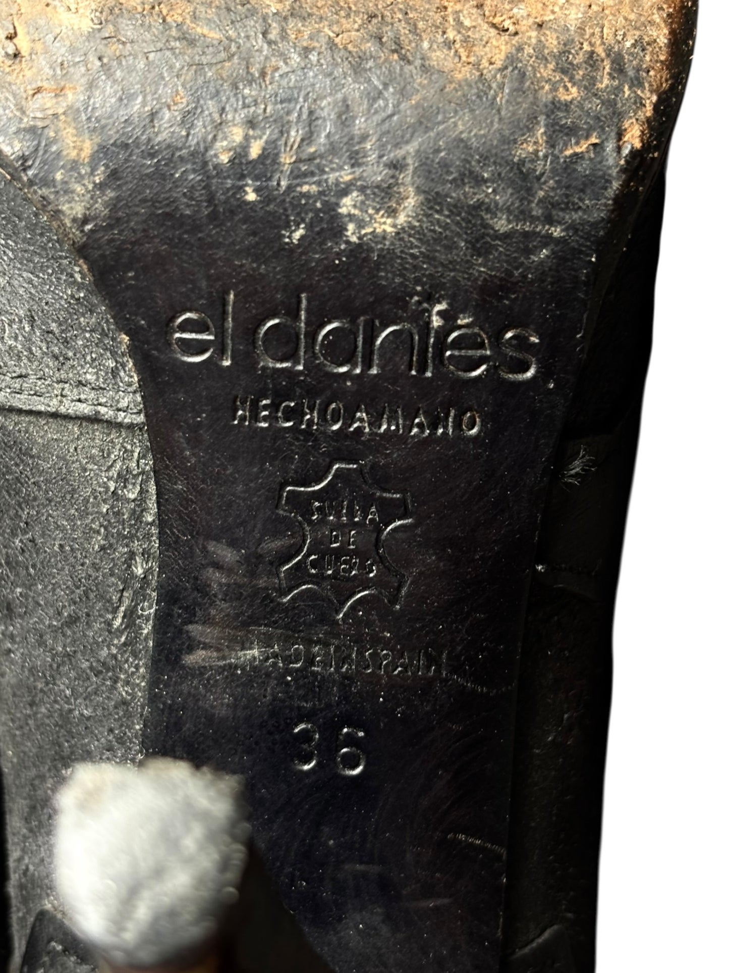 Vintage El Dantes knee high leather boots size 36