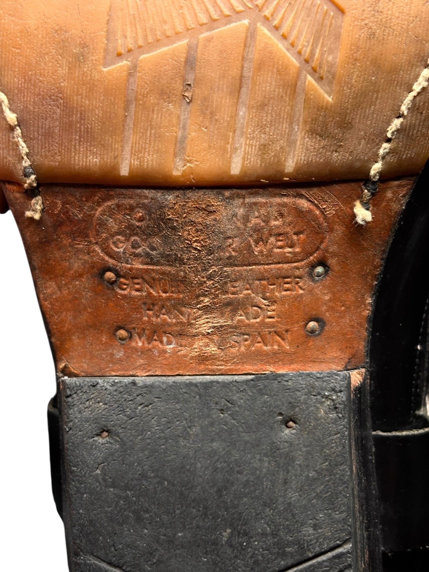 Vintage New Rock flame leather cowboy boots size 42