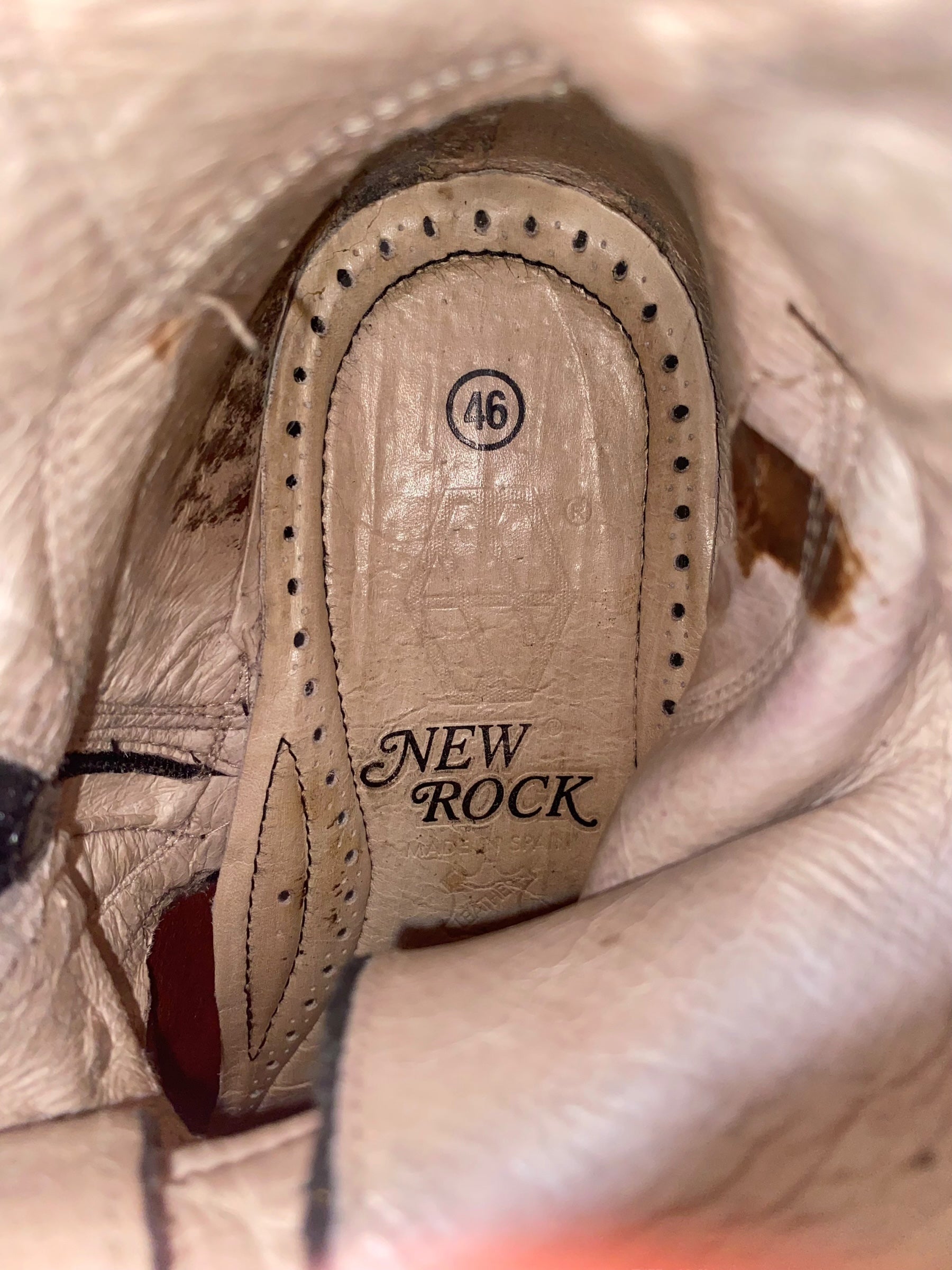 Vintage New Rock M-161-S1 reactor knee-high boots size 46