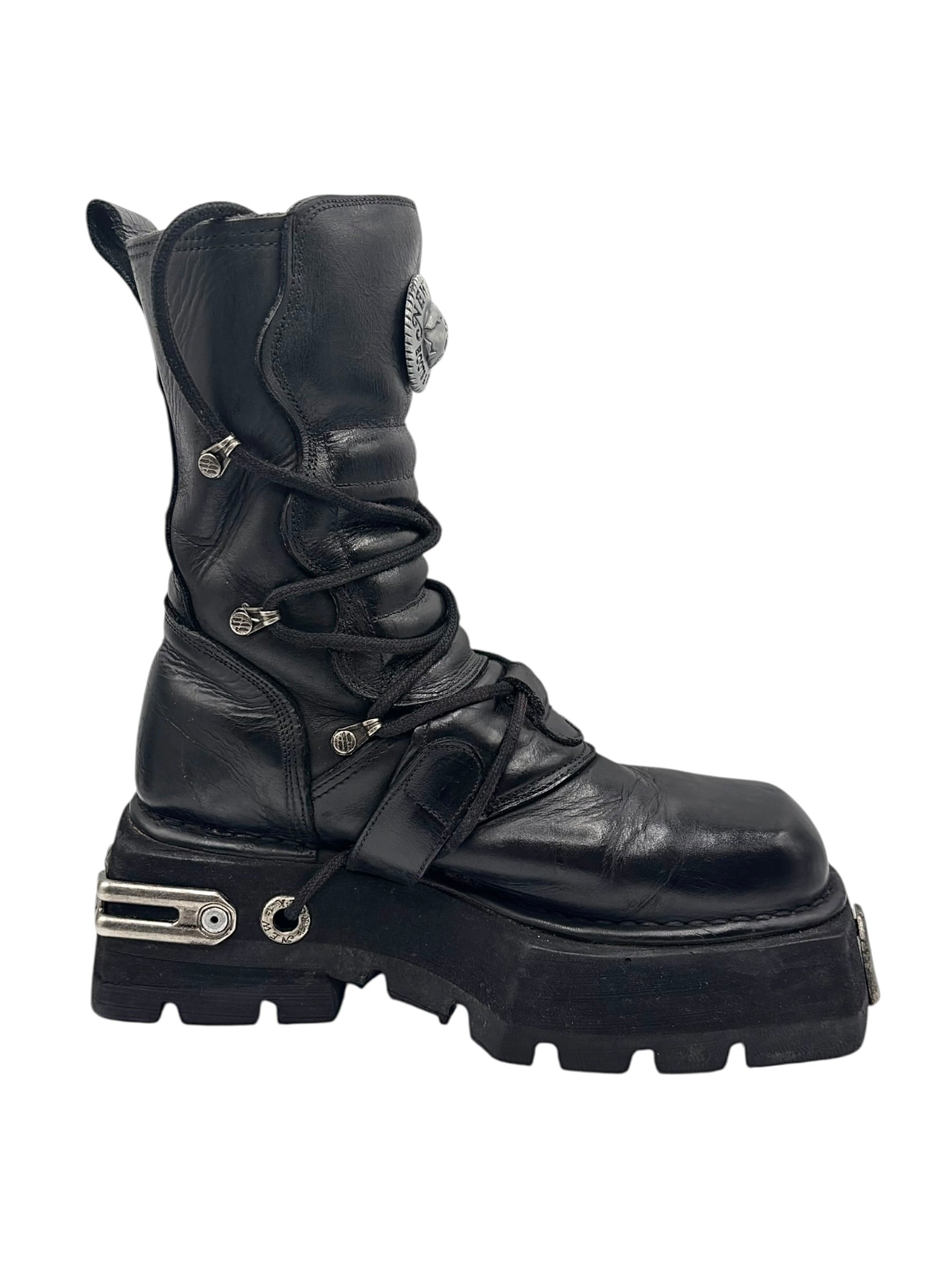 VERY RARE vintage New Rock atom mid-calf platform boots size 41