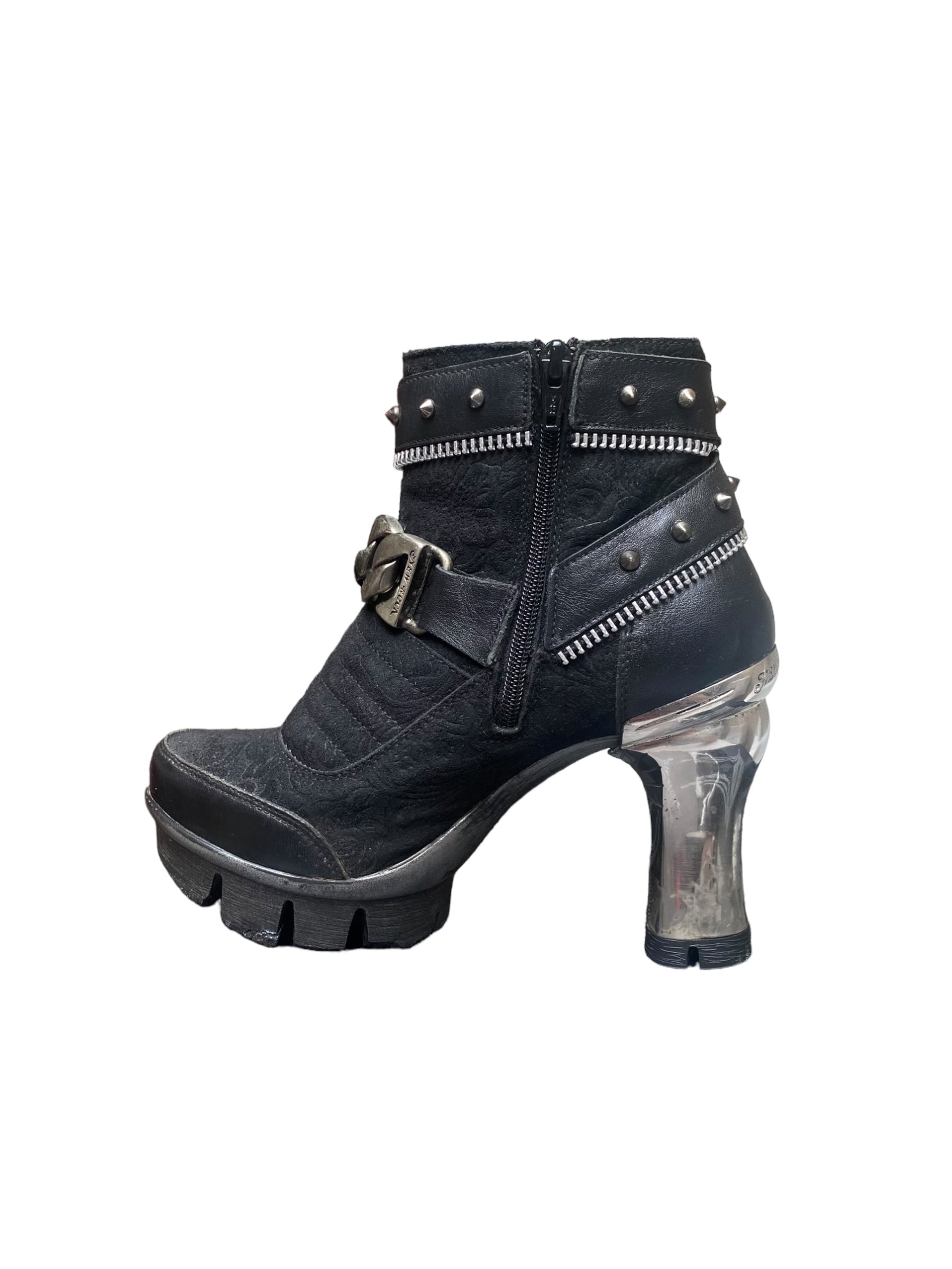 Rare vintage New Rock leather heels size 37