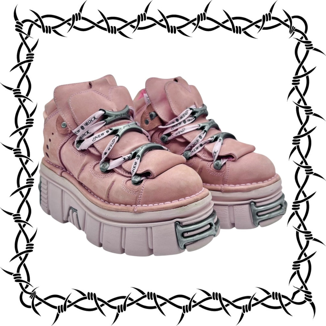 New Rock M-106-C58 pink platform boots size 44