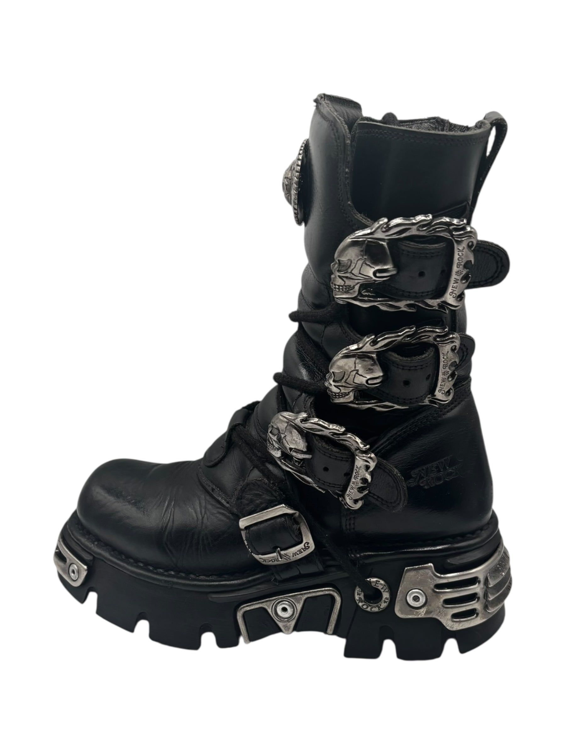 Rare vintage New Rock reactor leather boots size 36