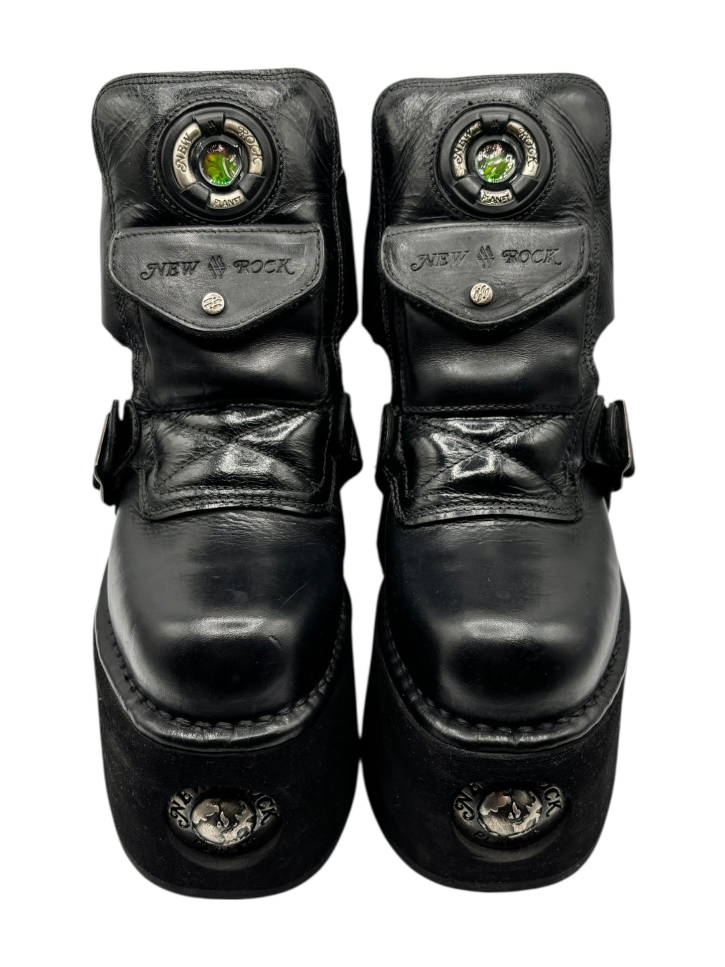 Vintage 90s New Rock neptuno pouch platform boots size 36