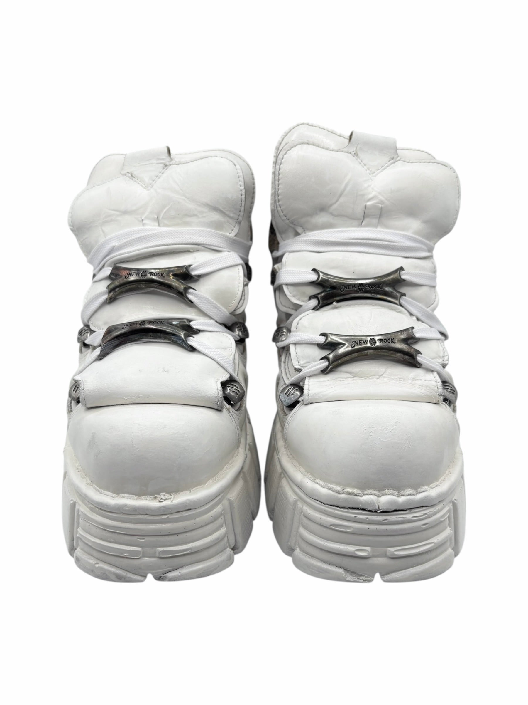 New Rock M-106 white platform boots size 38