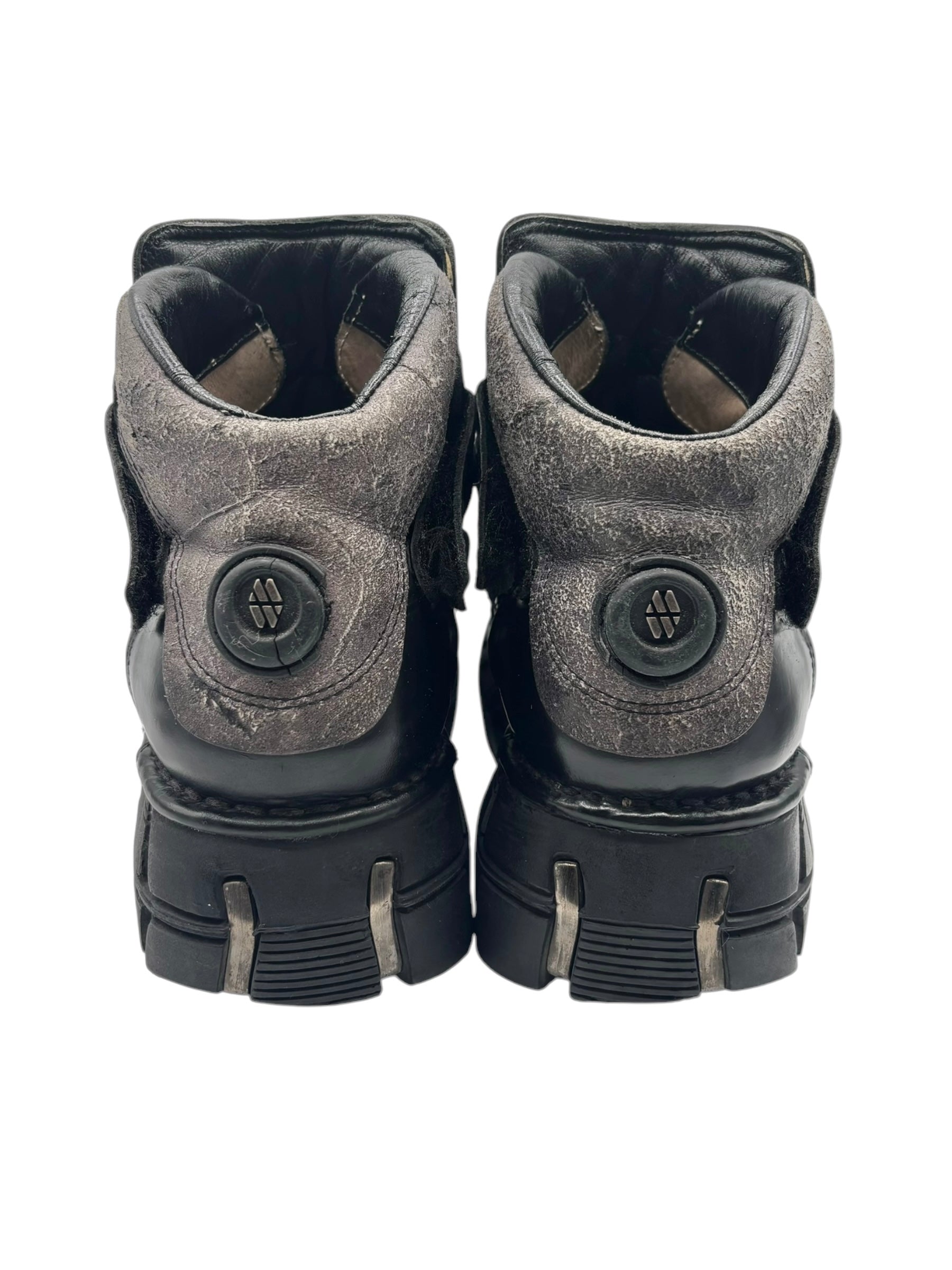 RARE vintage New Rock techno platform boots size 43