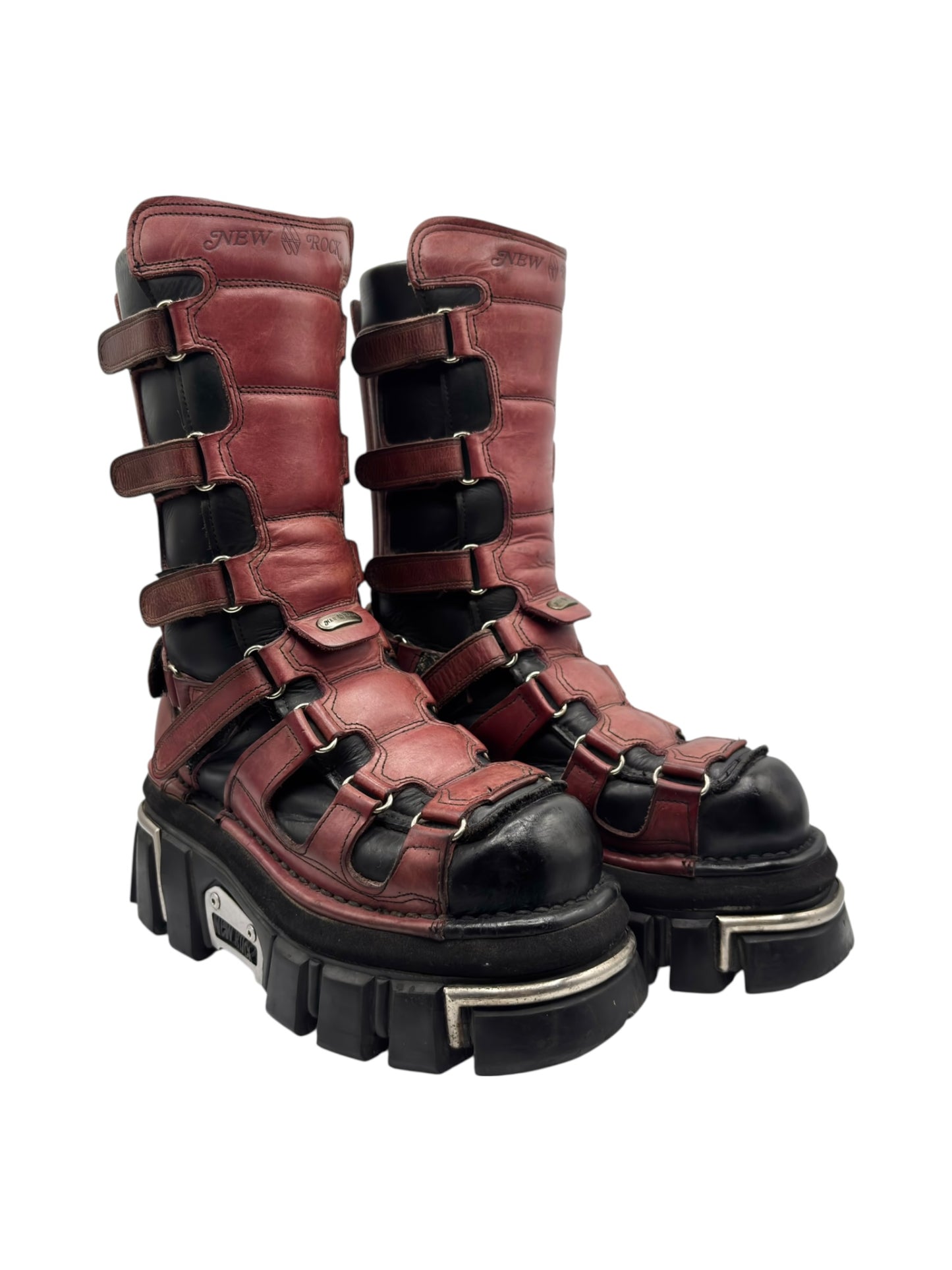 Vintage New Rock knee high terminator sole platform boots