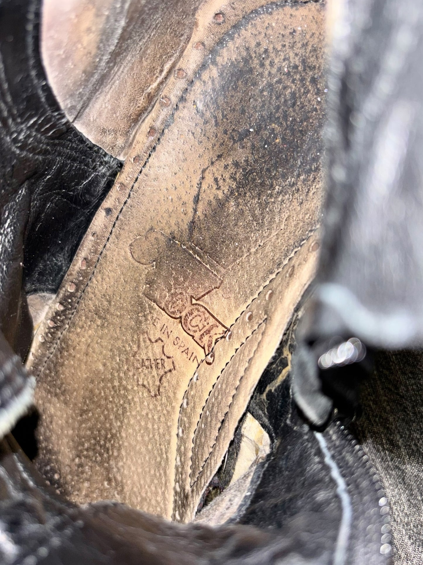 Vintage New Rock knee high reactor leather boots size 44