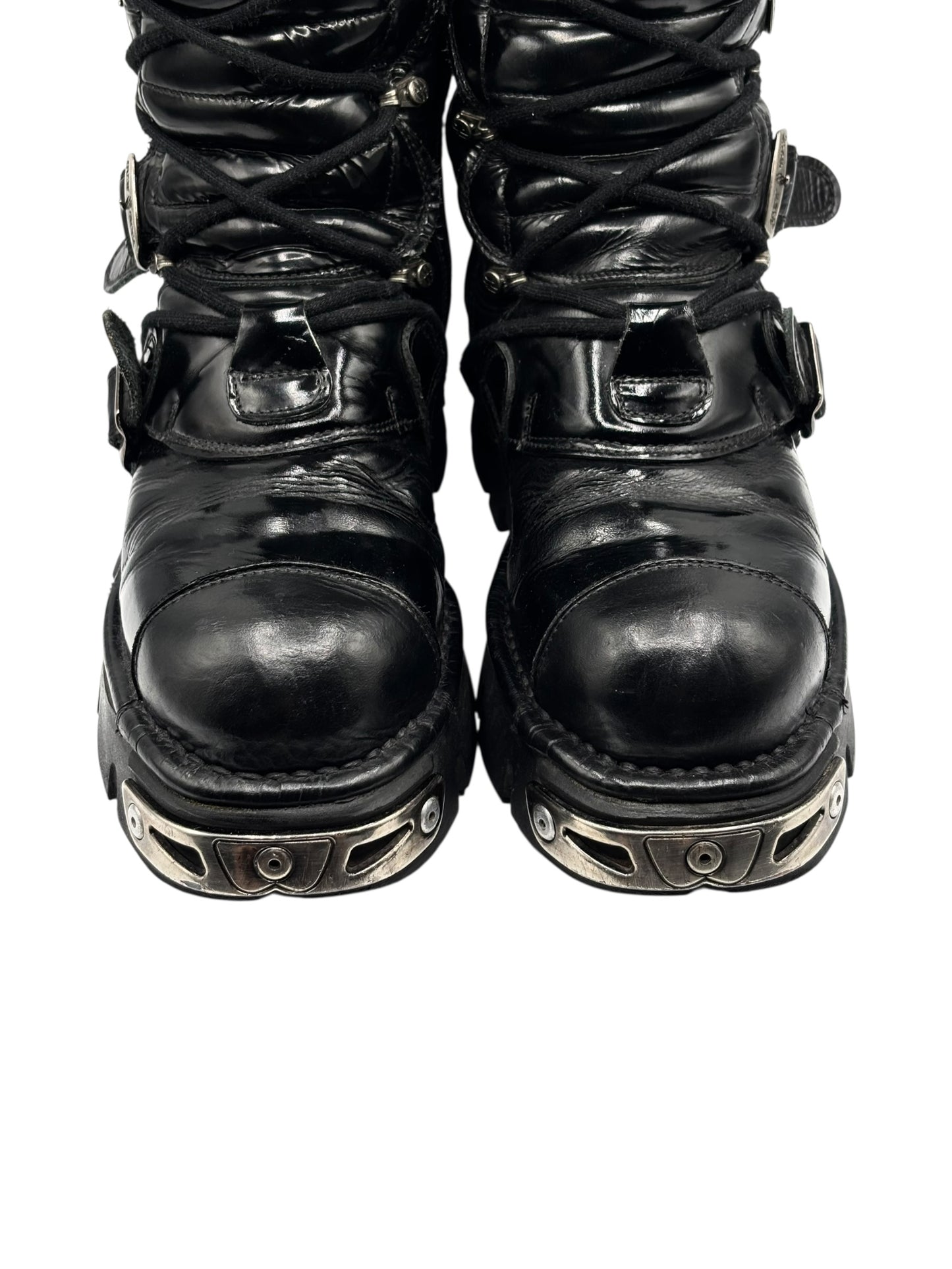 Vintage New Rock knee high reactor leather boots size 42