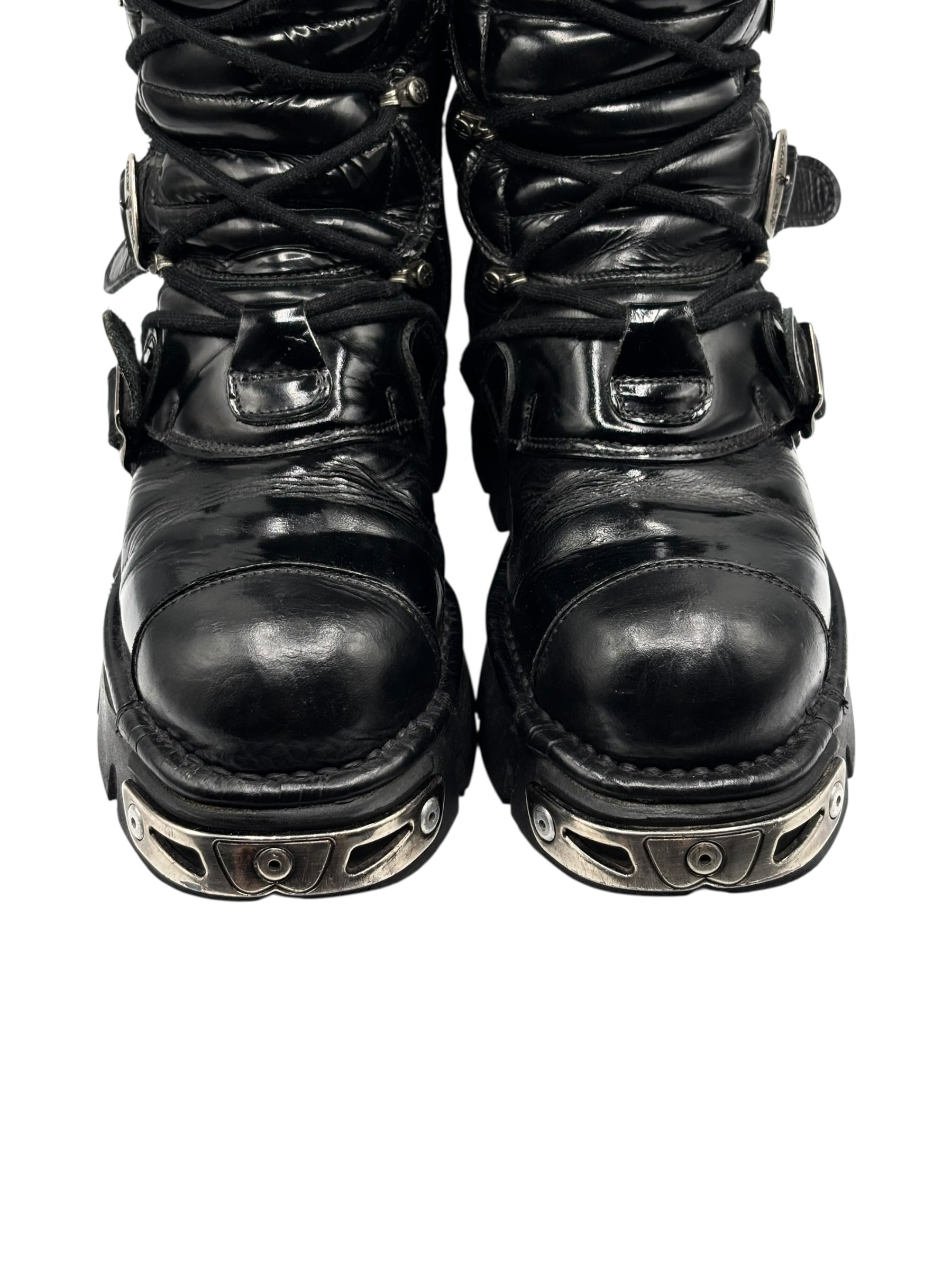 Vintage New Rock knee high reactor leather boots size 42