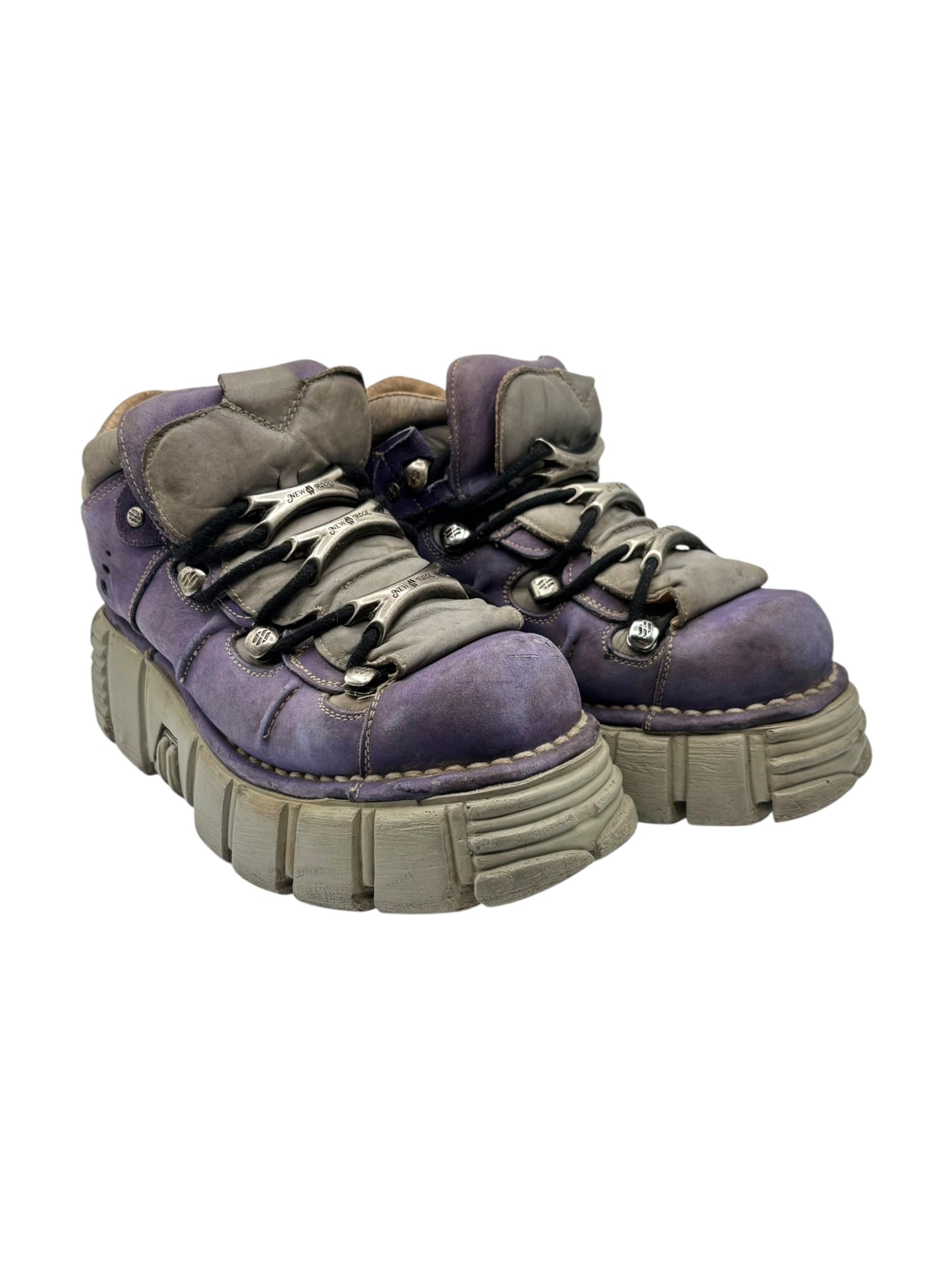 New Rock M-106 purple platform boots size 39