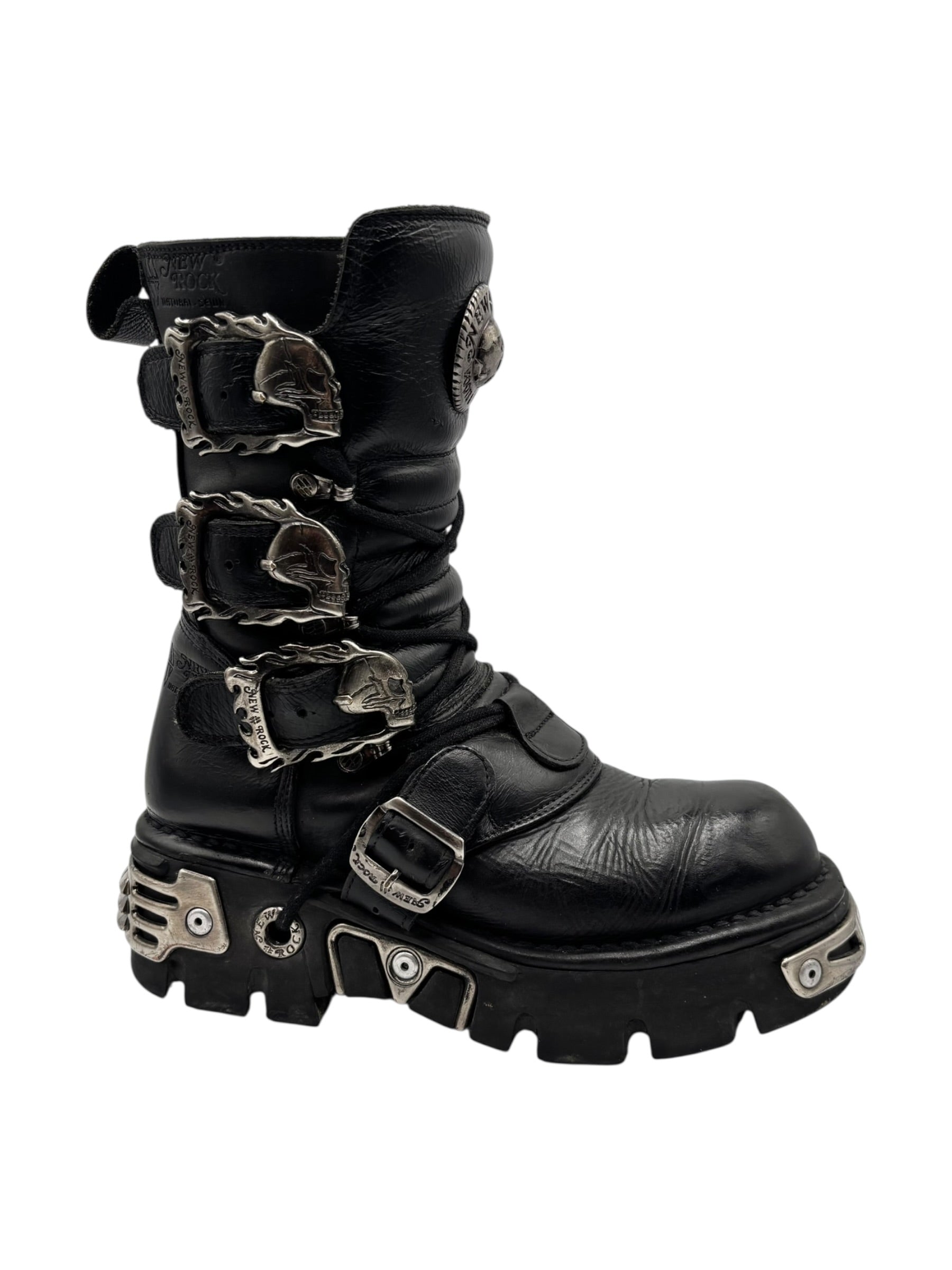 Vintage New Rock reactor mid-calf boots size 38