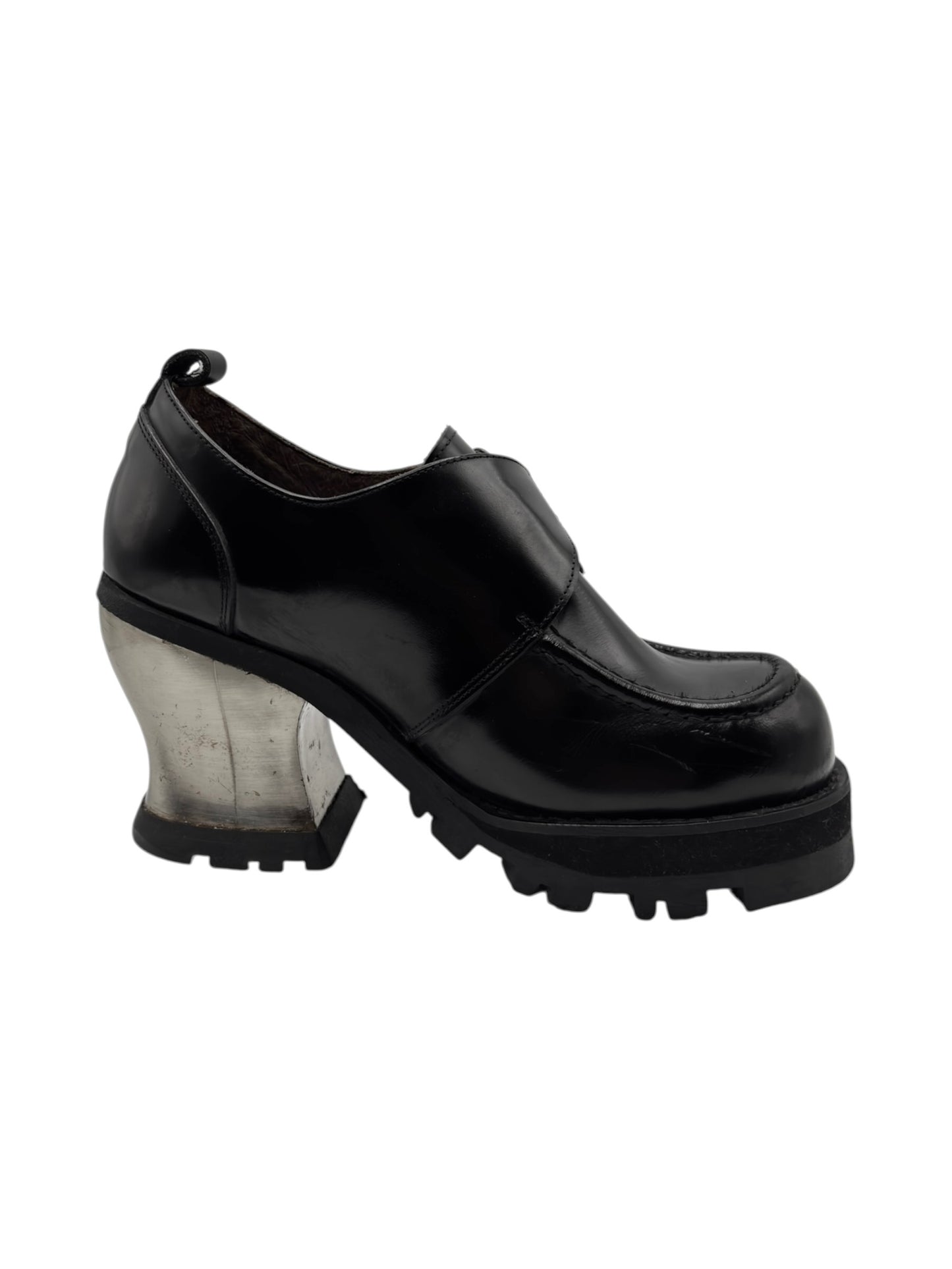 Vintage Destroy buckle loafers