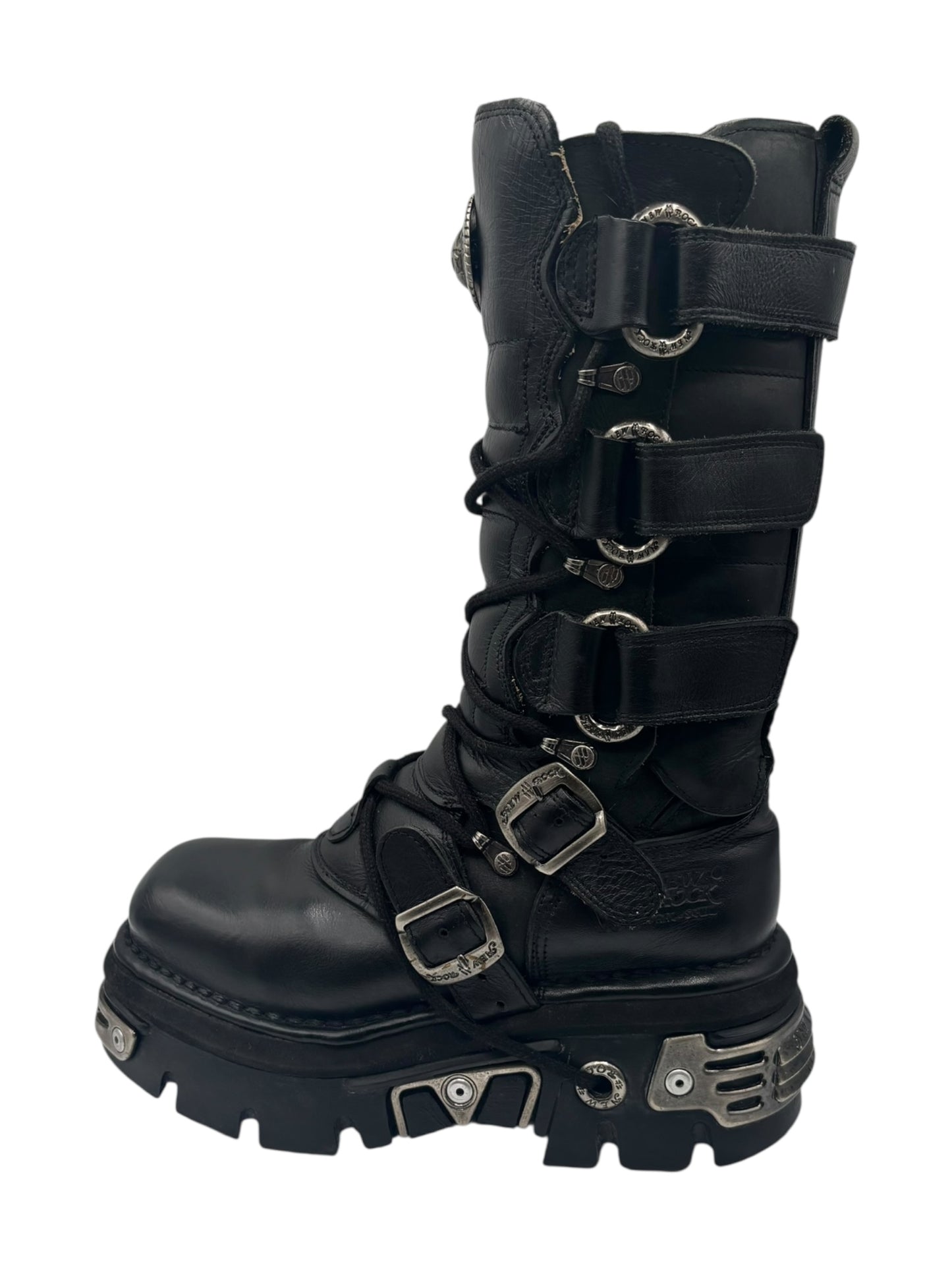 Rare vintage New Rock reactor leather boots size 39