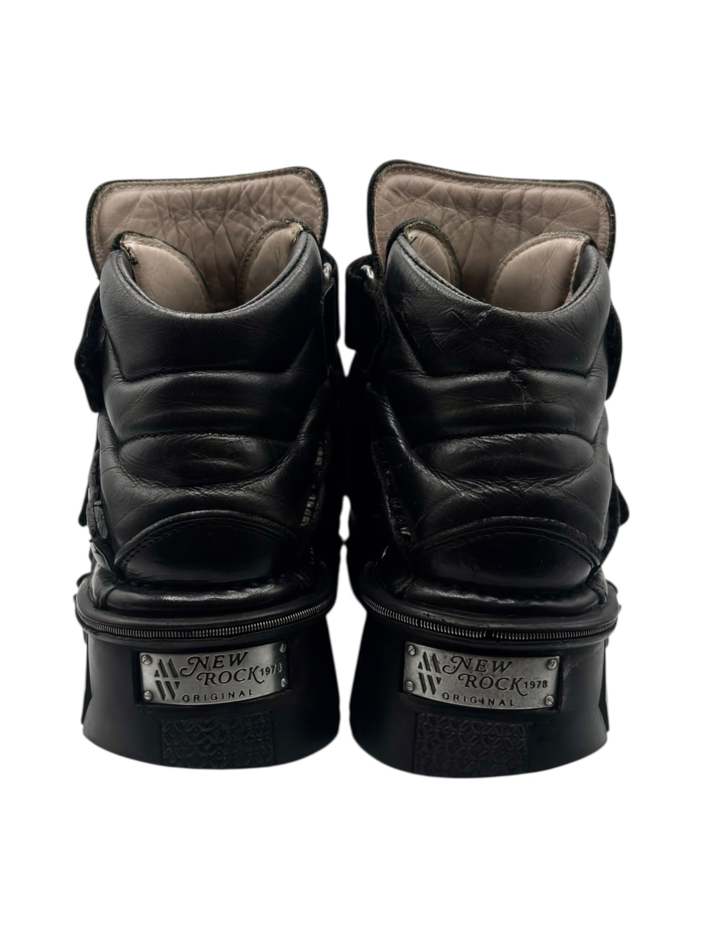 Vintage New Rock M-285 black platform boots size 42