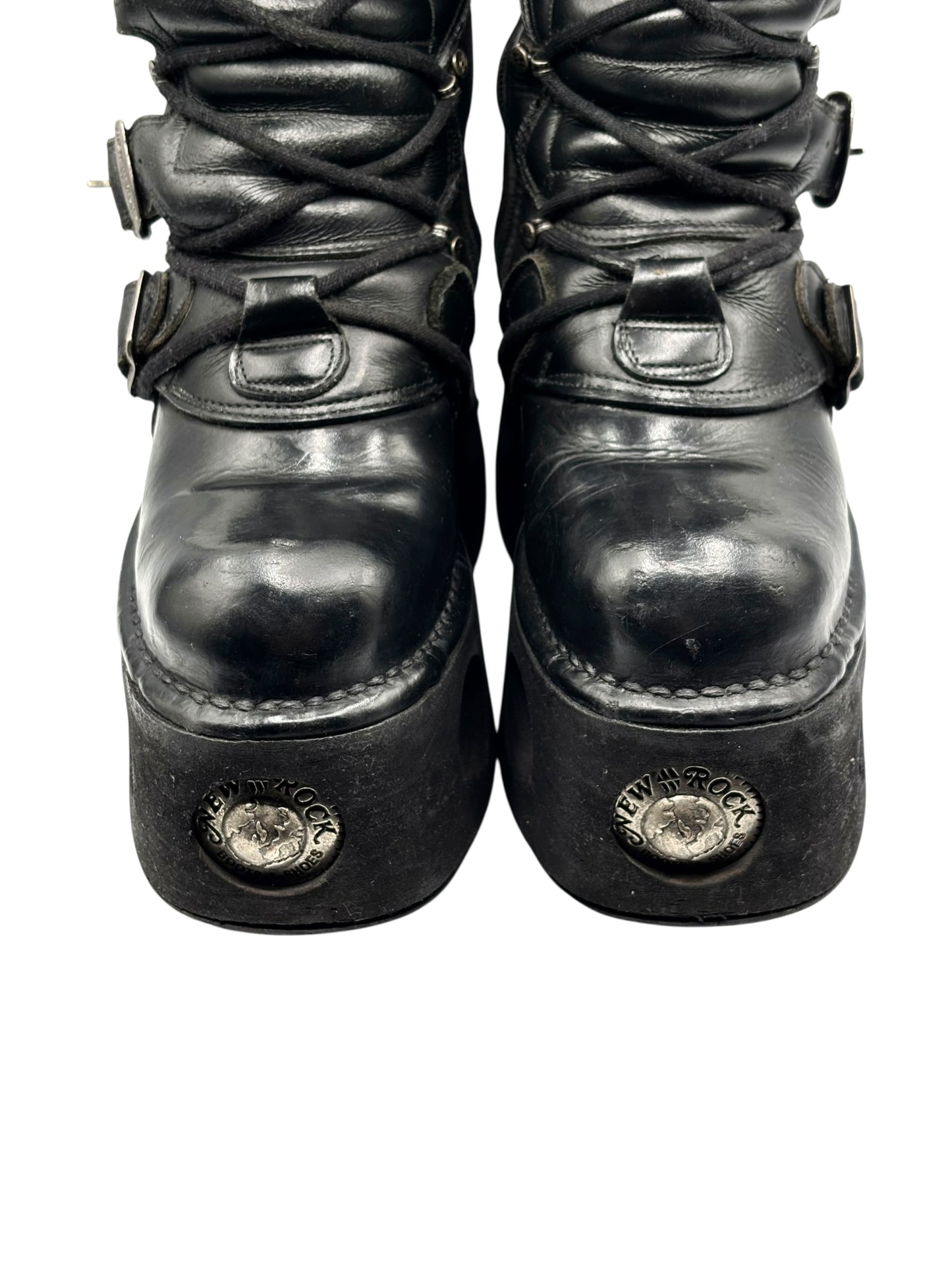 Vintage New Rock knee high neptuno platform boots size 38