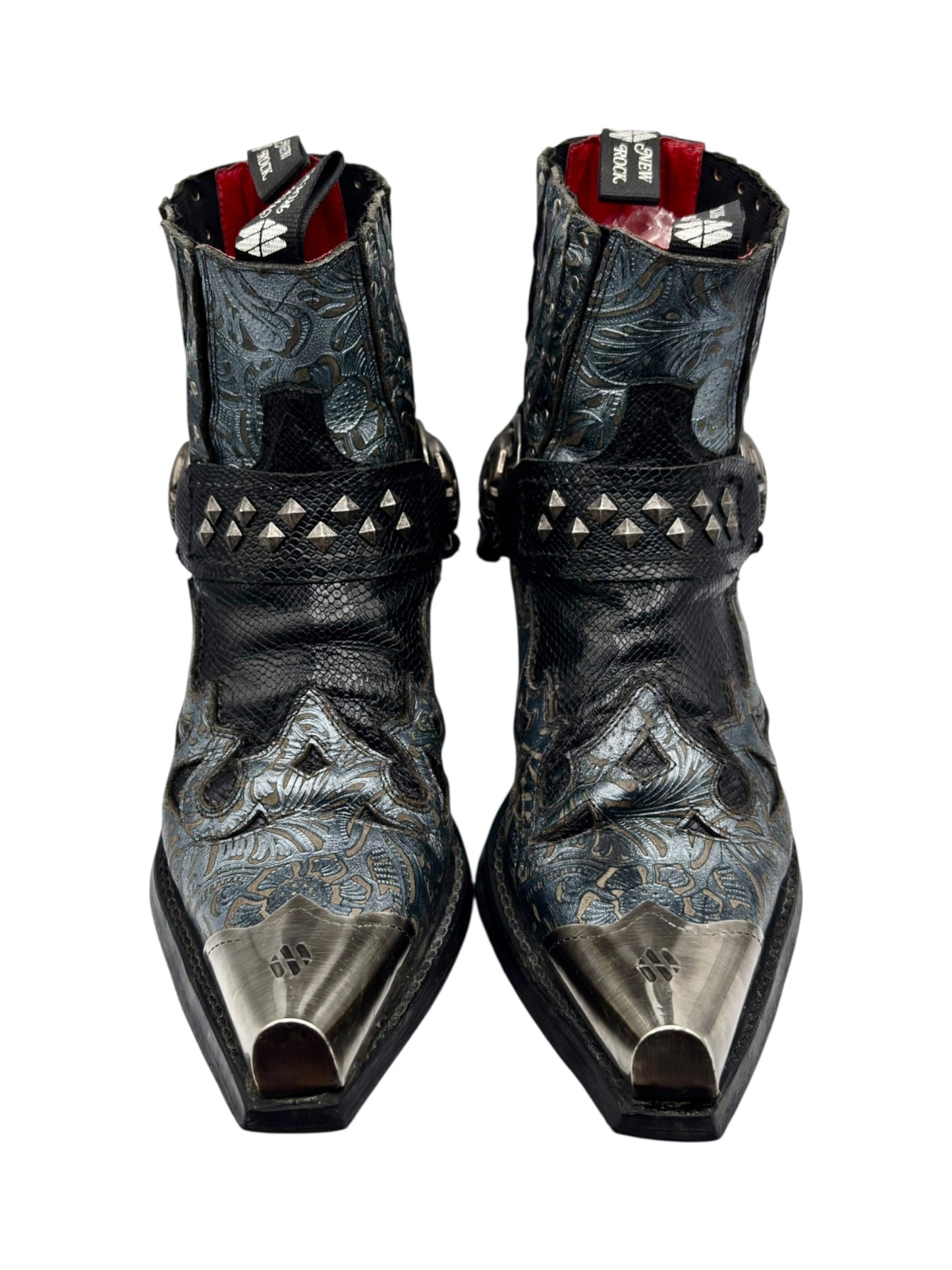 Vintage New Rock steel cap cowboy boots size 40