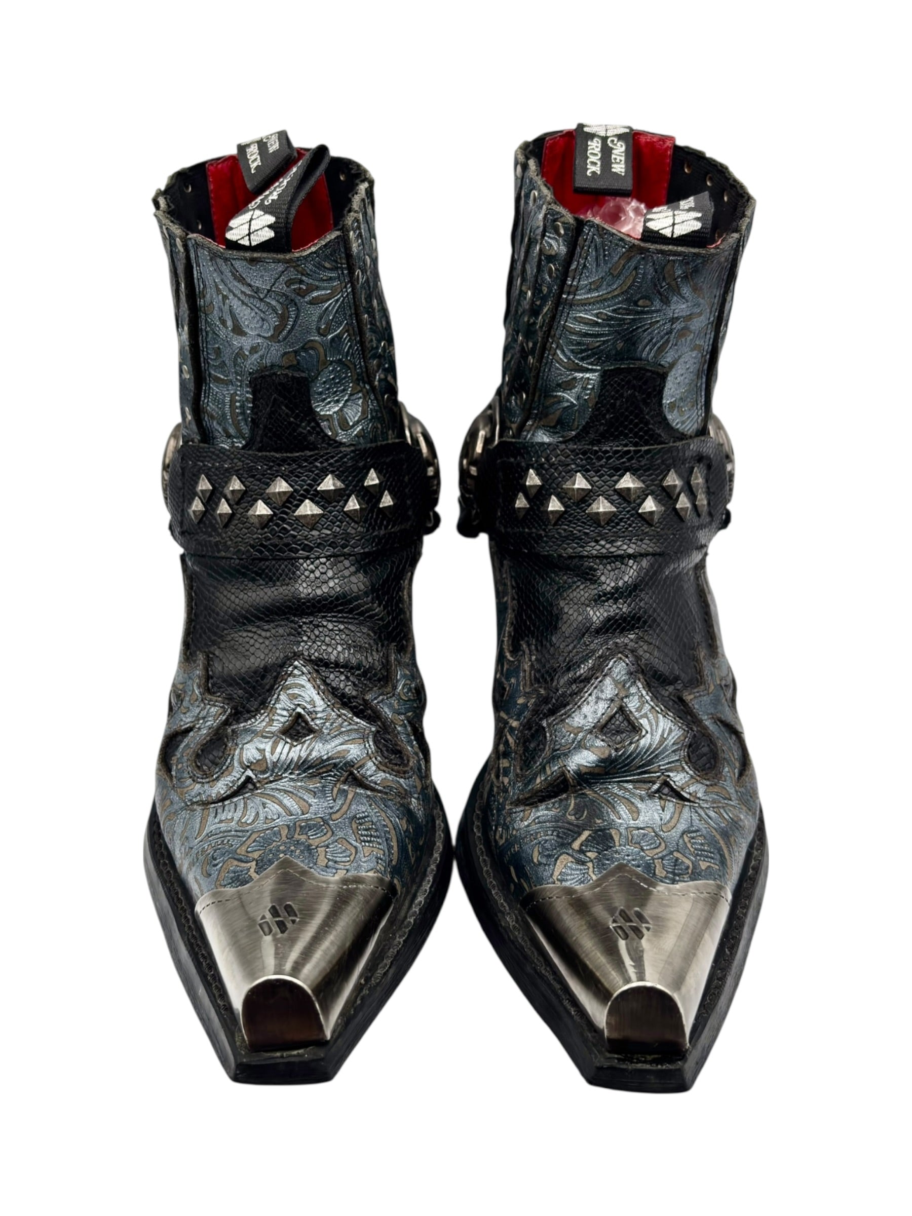 Vintage New Rock steel cap cowboy boots size 40